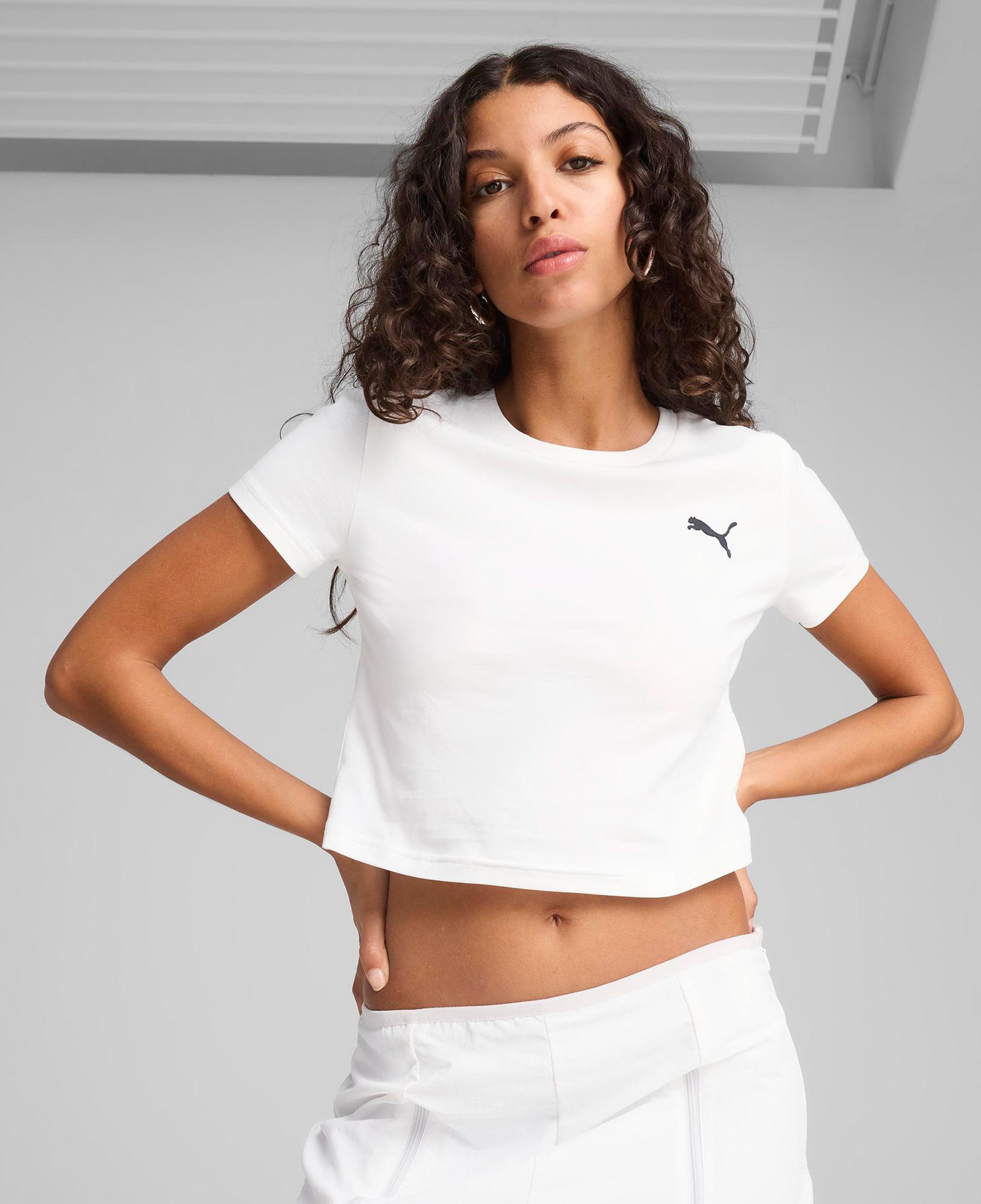 Puma Wardrobe Ess Baby Kadın Beyaz T-Shirt