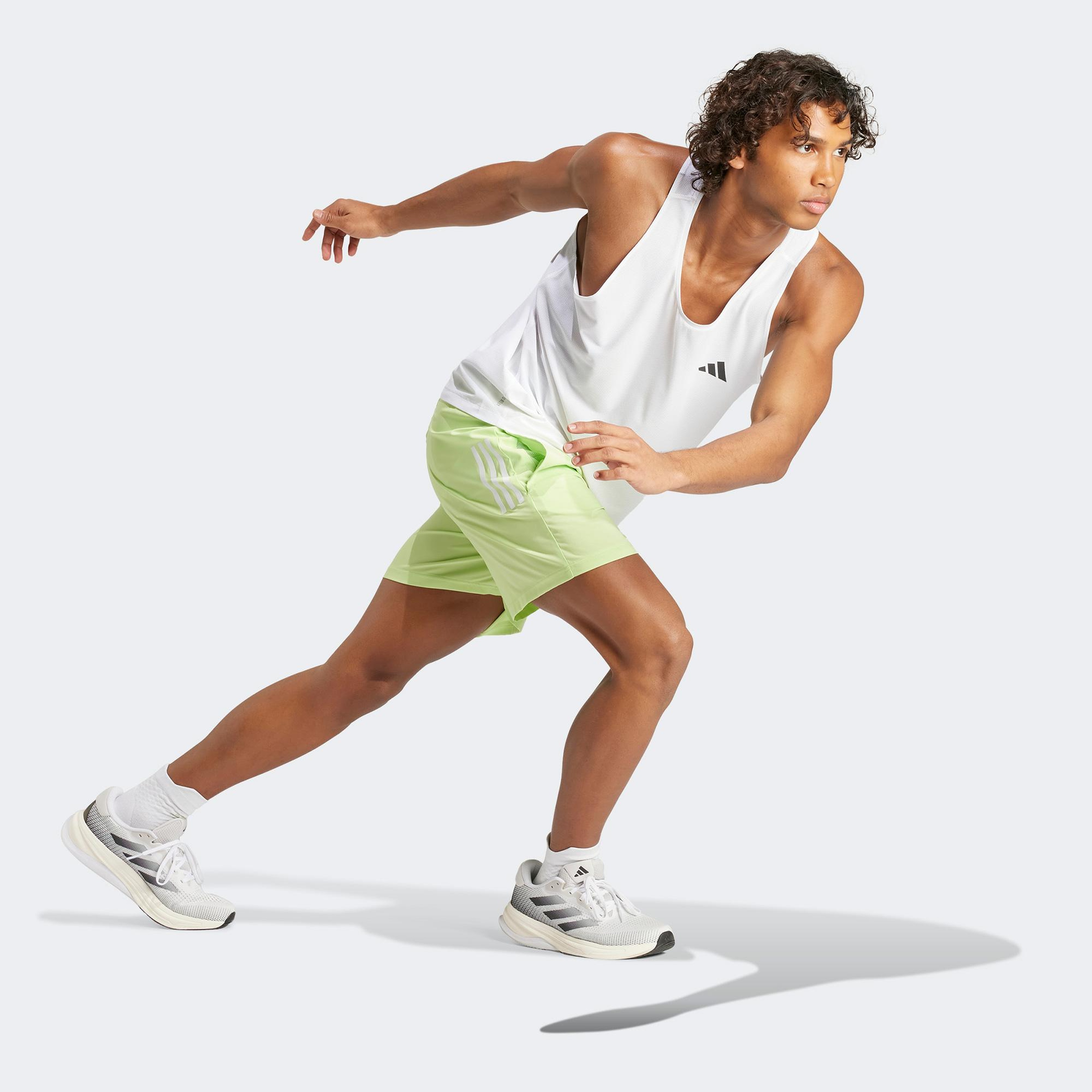 adidas Own The Run Erkek Yeşil Koşu Şortu