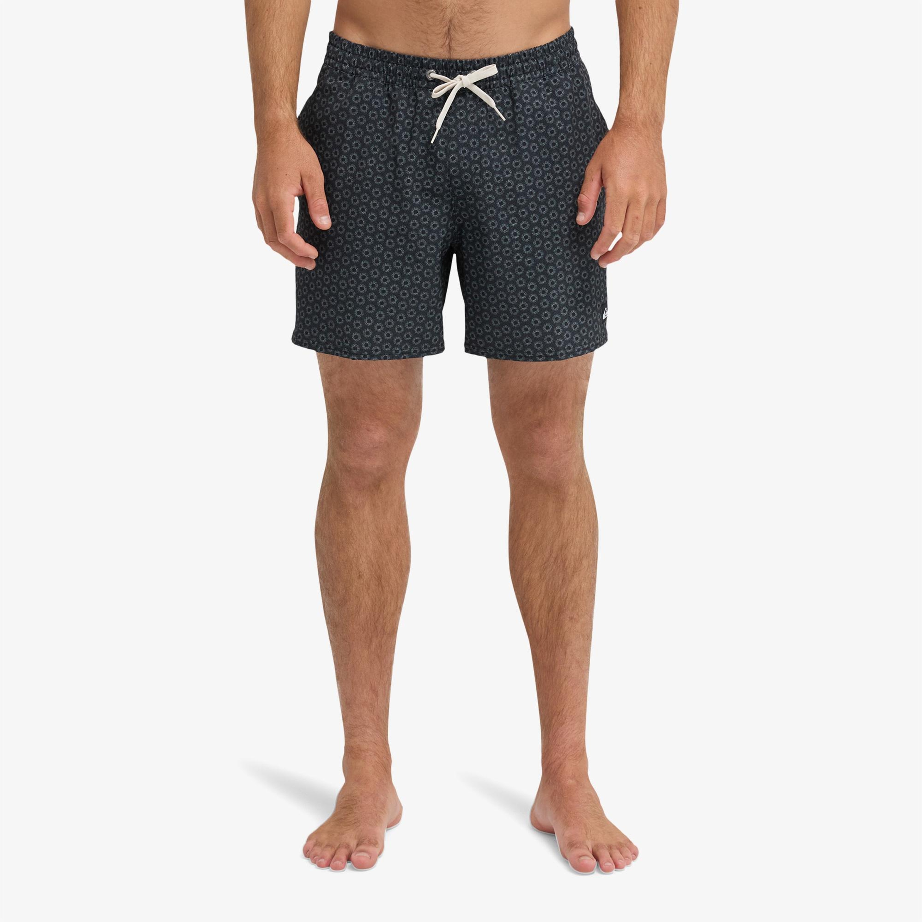 Quiksilver Stretch Printed Erkek Siyah Deniz Şortu