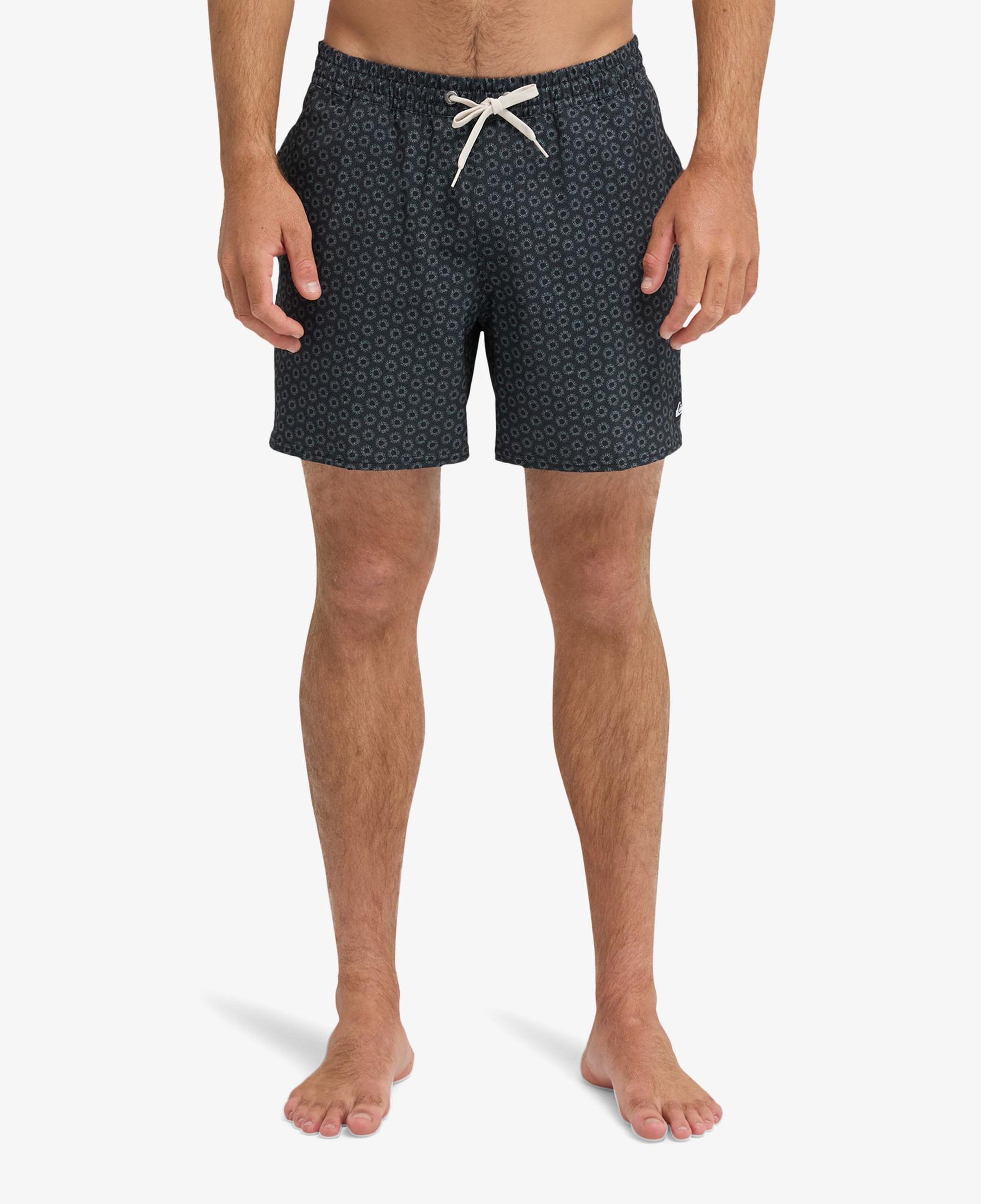 Quiksilver Stretch Printed Erkek Siyah Deniz Şortu