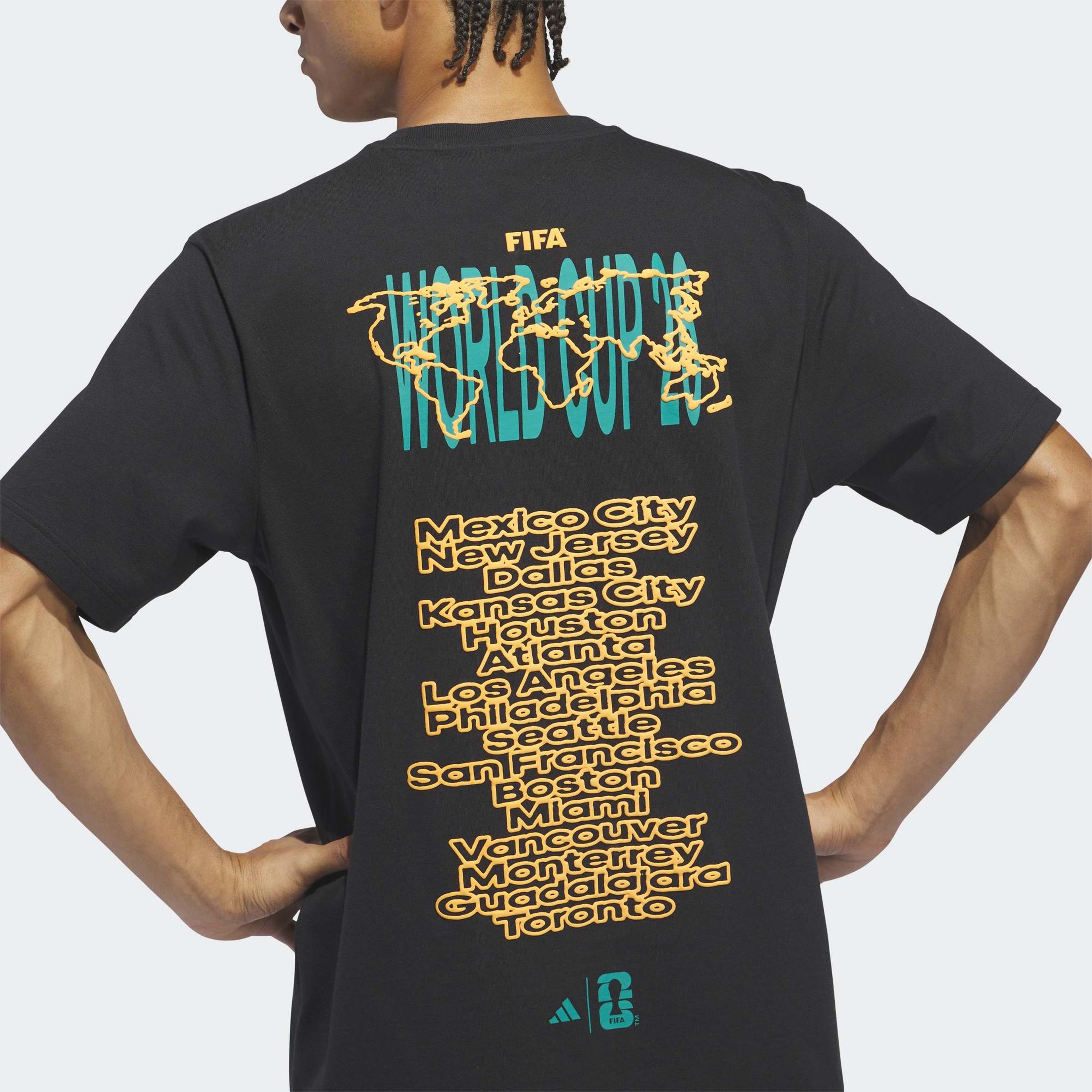 adidas 2026 FIFA Dünya Kupası Erkek Siyah T-Shirt