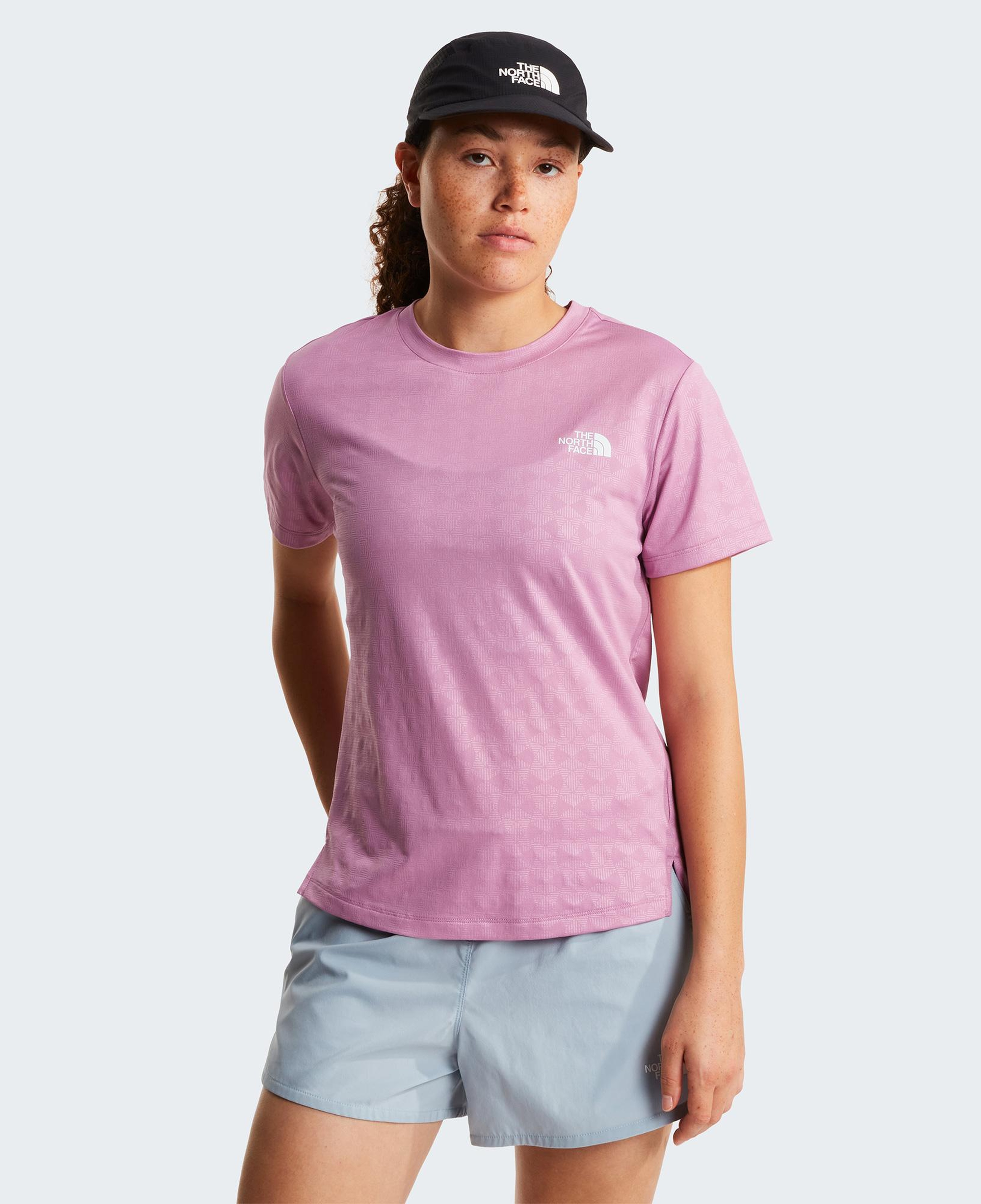 The North Face Flex Geo Embossed Short Sleeve Kadın Pembe T-Shirt