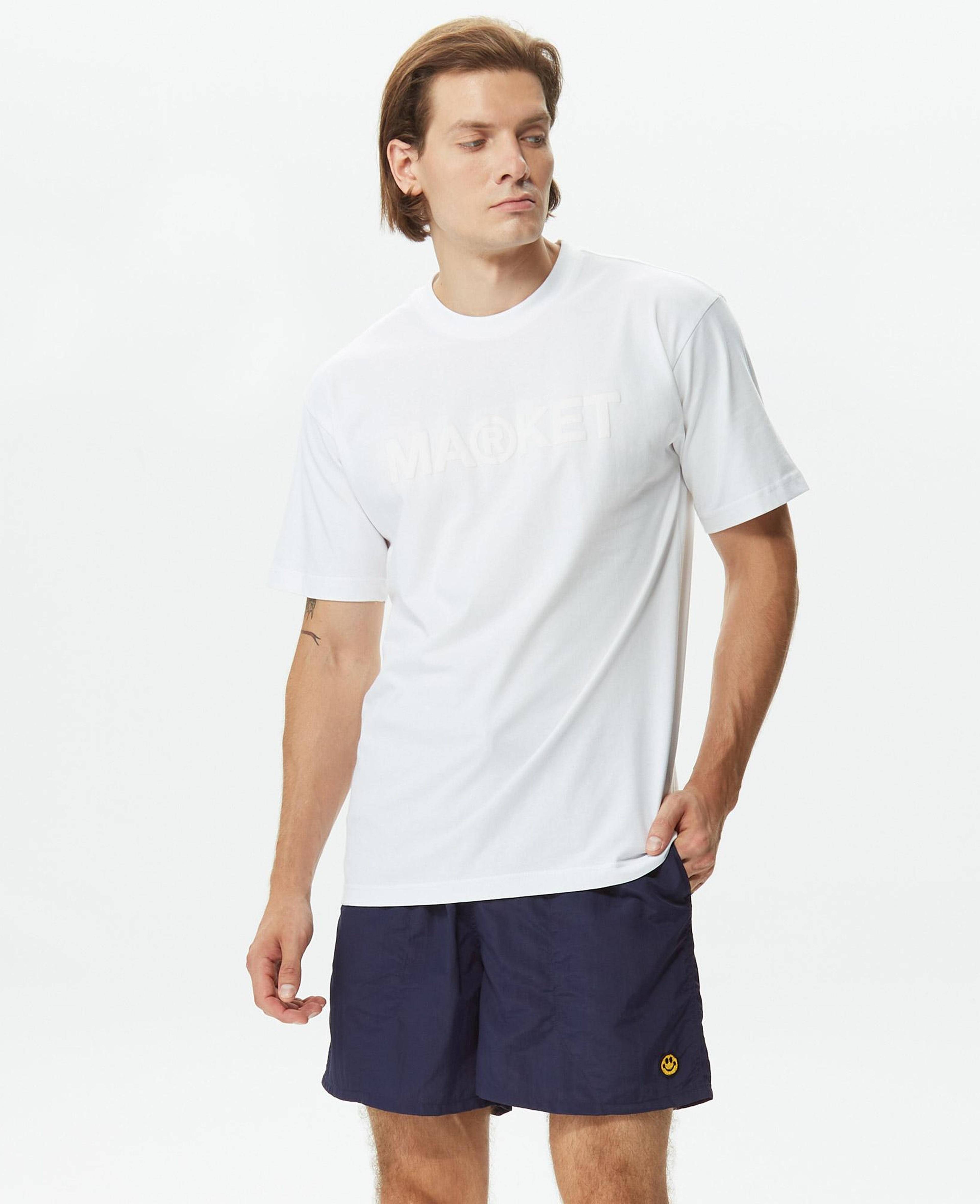 Market Uv Puff Bar Logo Erkek Beyaz T-Shirt