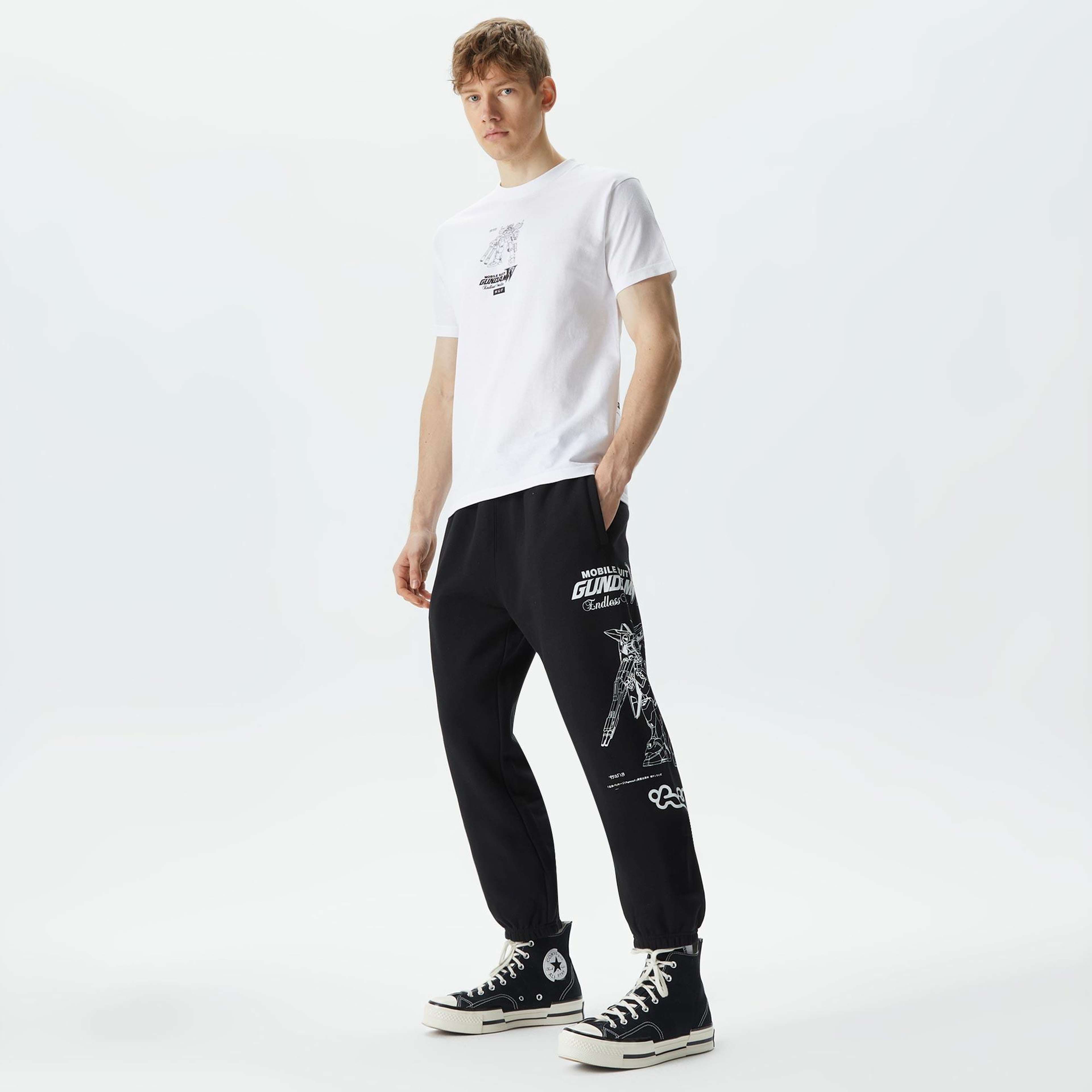 HUF Gundam Wing Fleece Erkek Siyah Pantolon