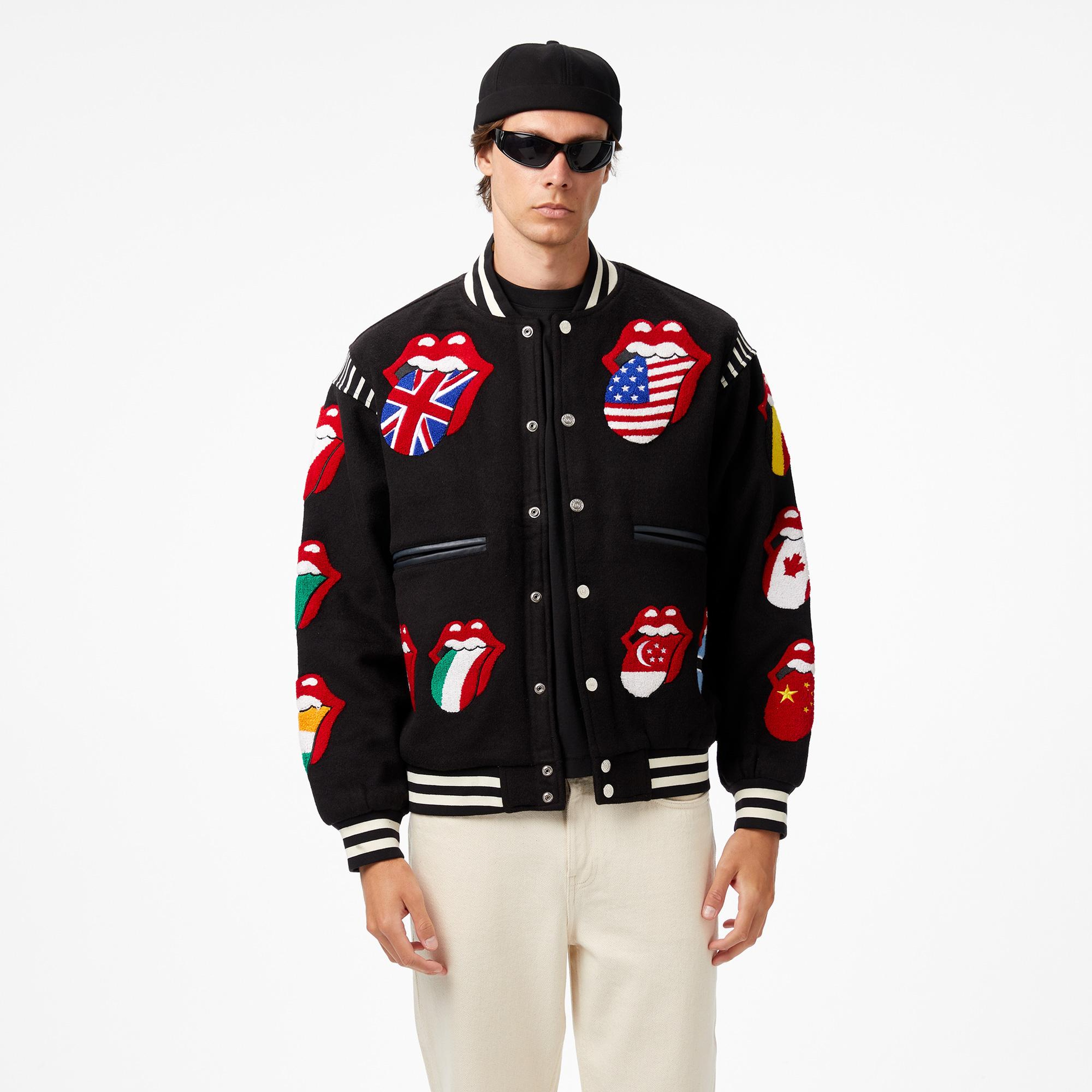 Market World Flag Varsity Erkek Siyah Ceket
