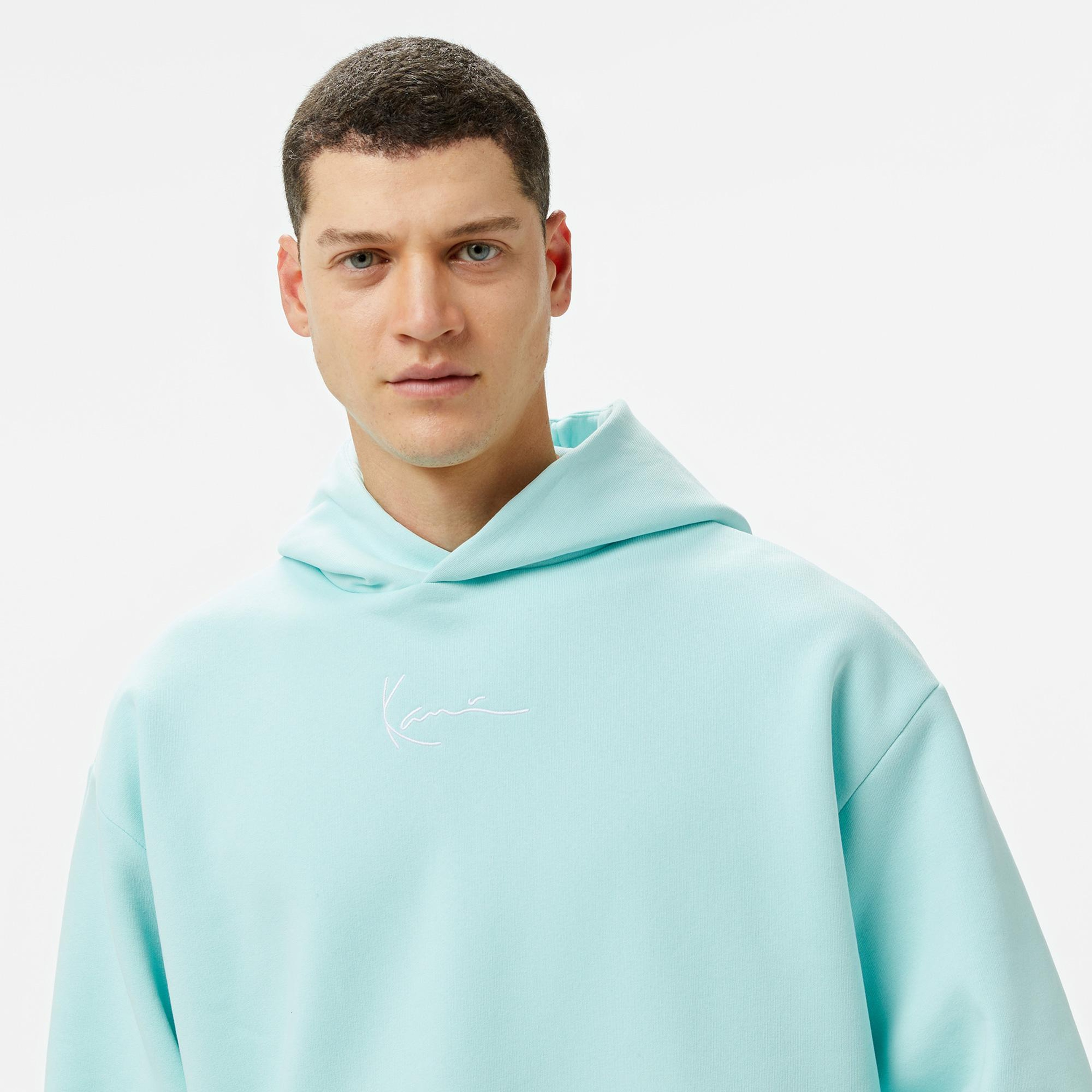 Karl Kani Small Signature Essential Os Erkek Turkuaz Hoodie
