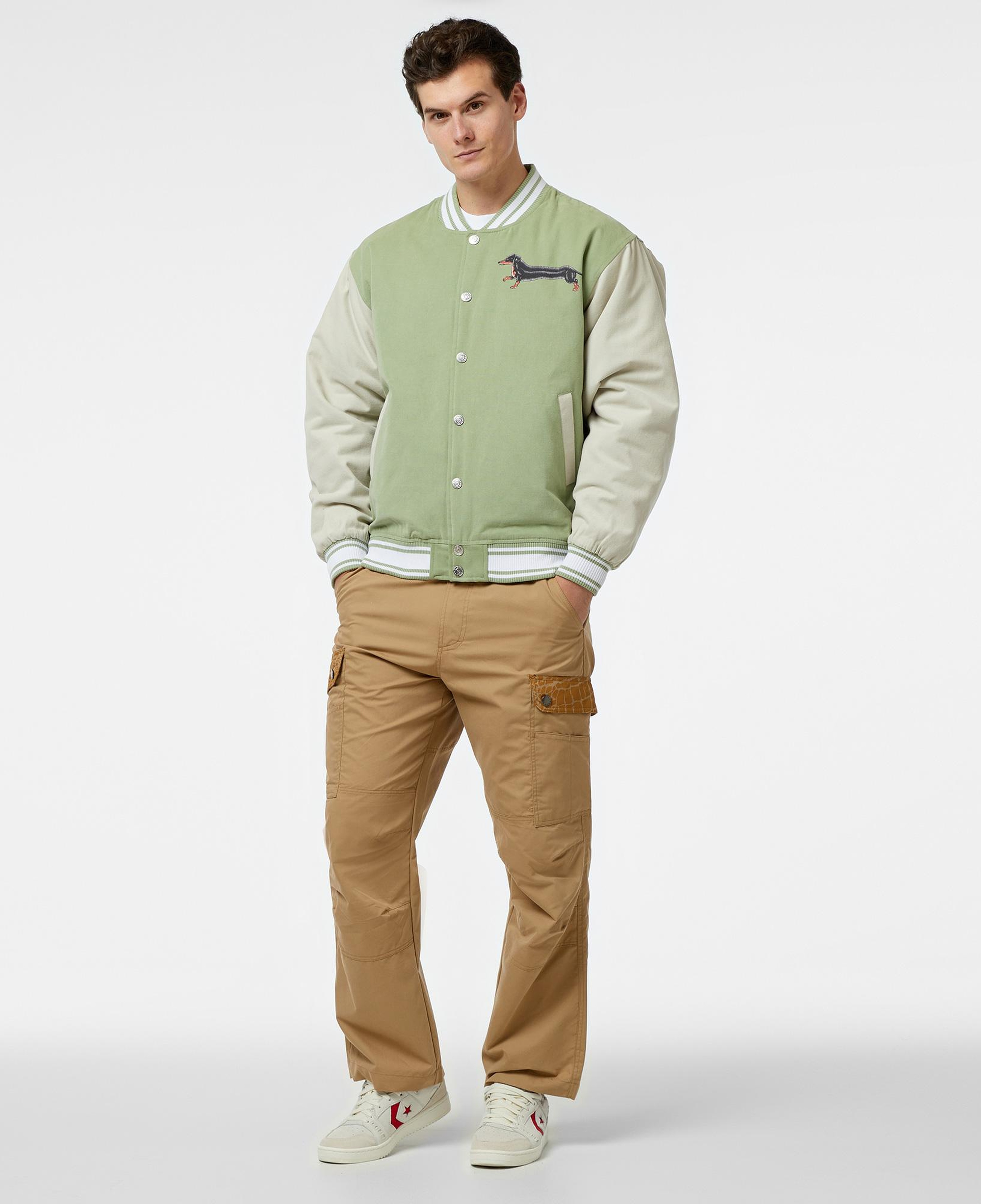 Market Long Bois Varsity Erkek Krem Gömlek