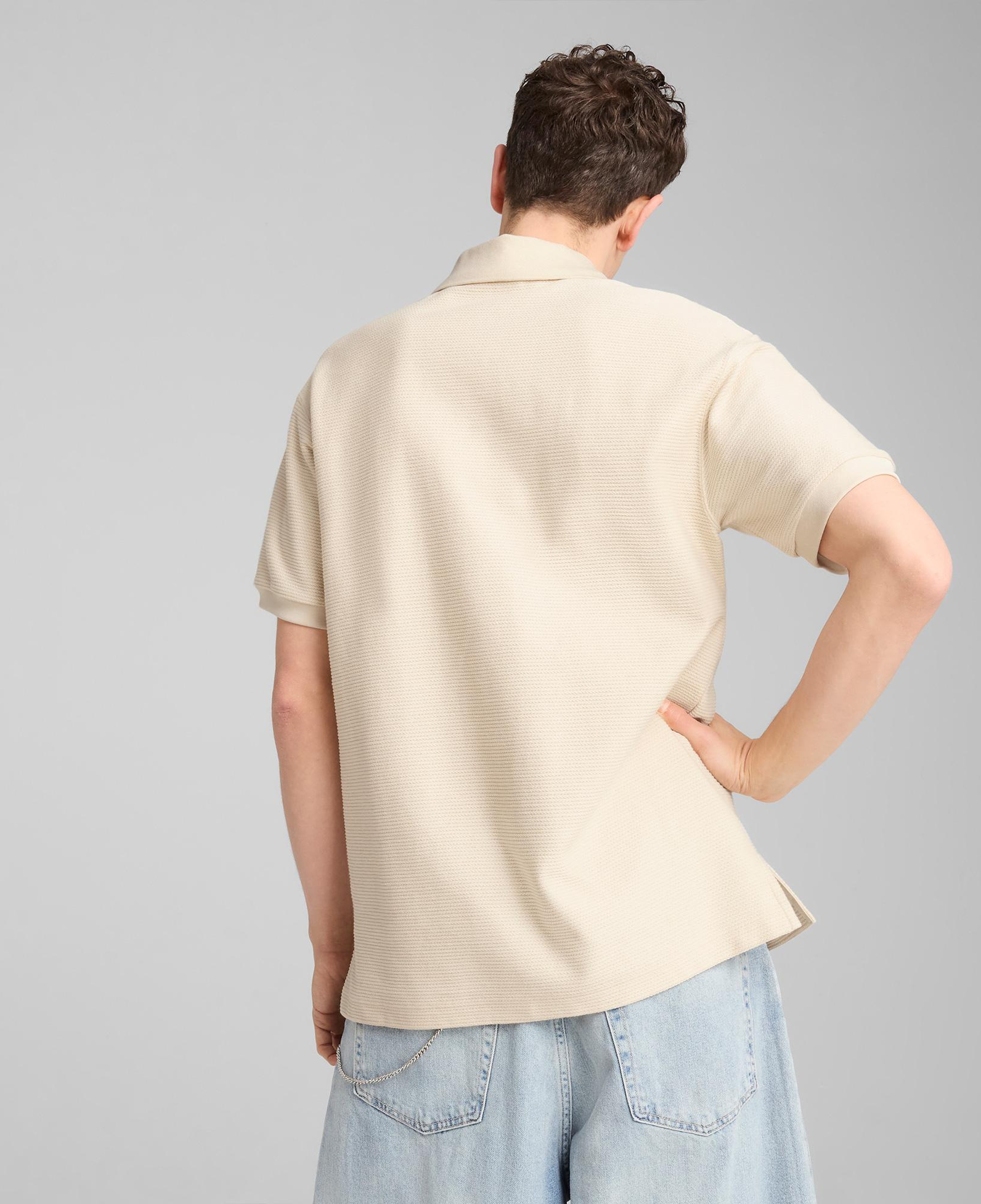 Puma Premium Ess Jacquard Erkek Krem Polo
