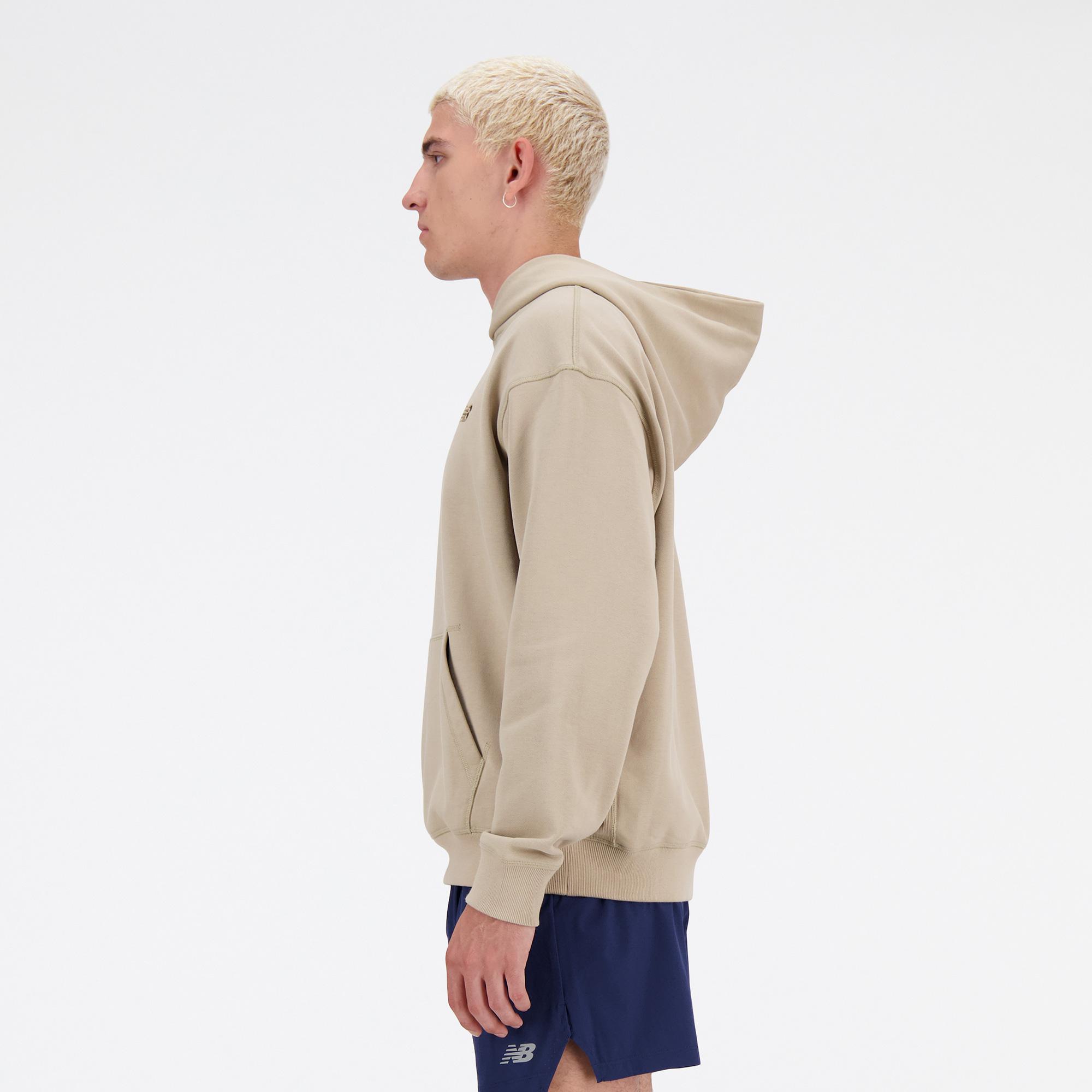 New Balance Athletics French Terry Erkek Bej Sweatshirt
