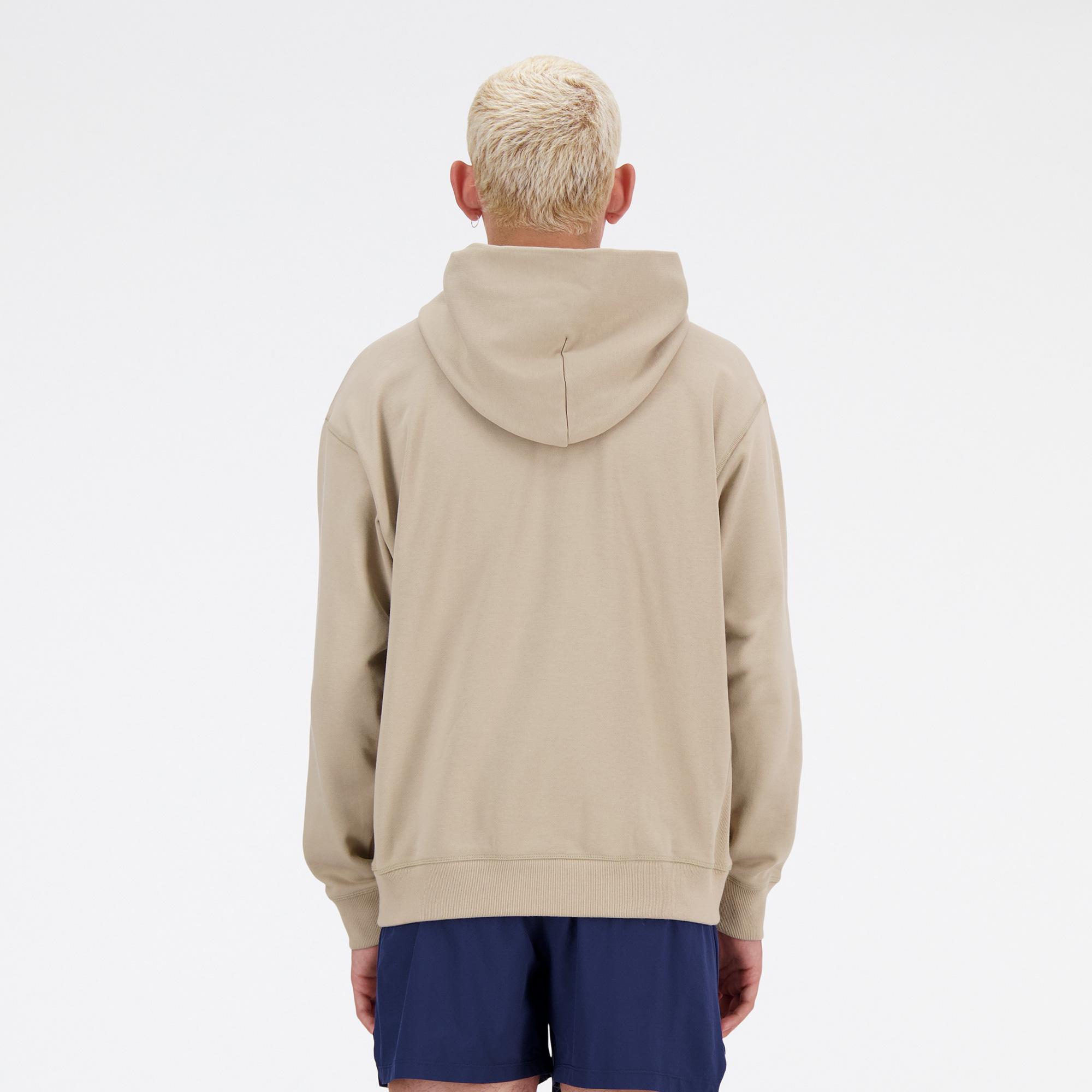 New Balance Athletics French Terry Erkek Bej Sweatshirt