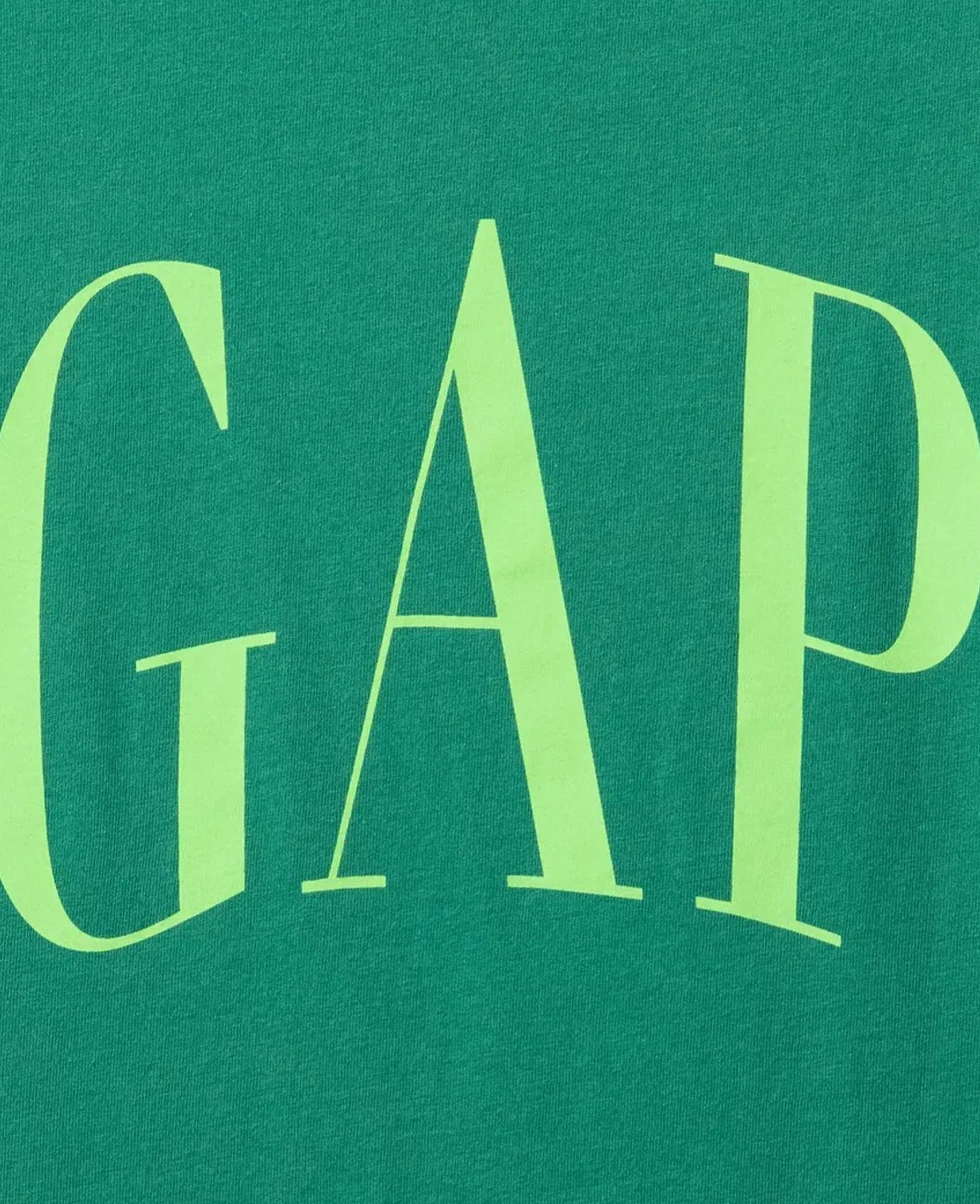 Gap V-Frch Logo Arch Çocuk Yeşil T-Shirt