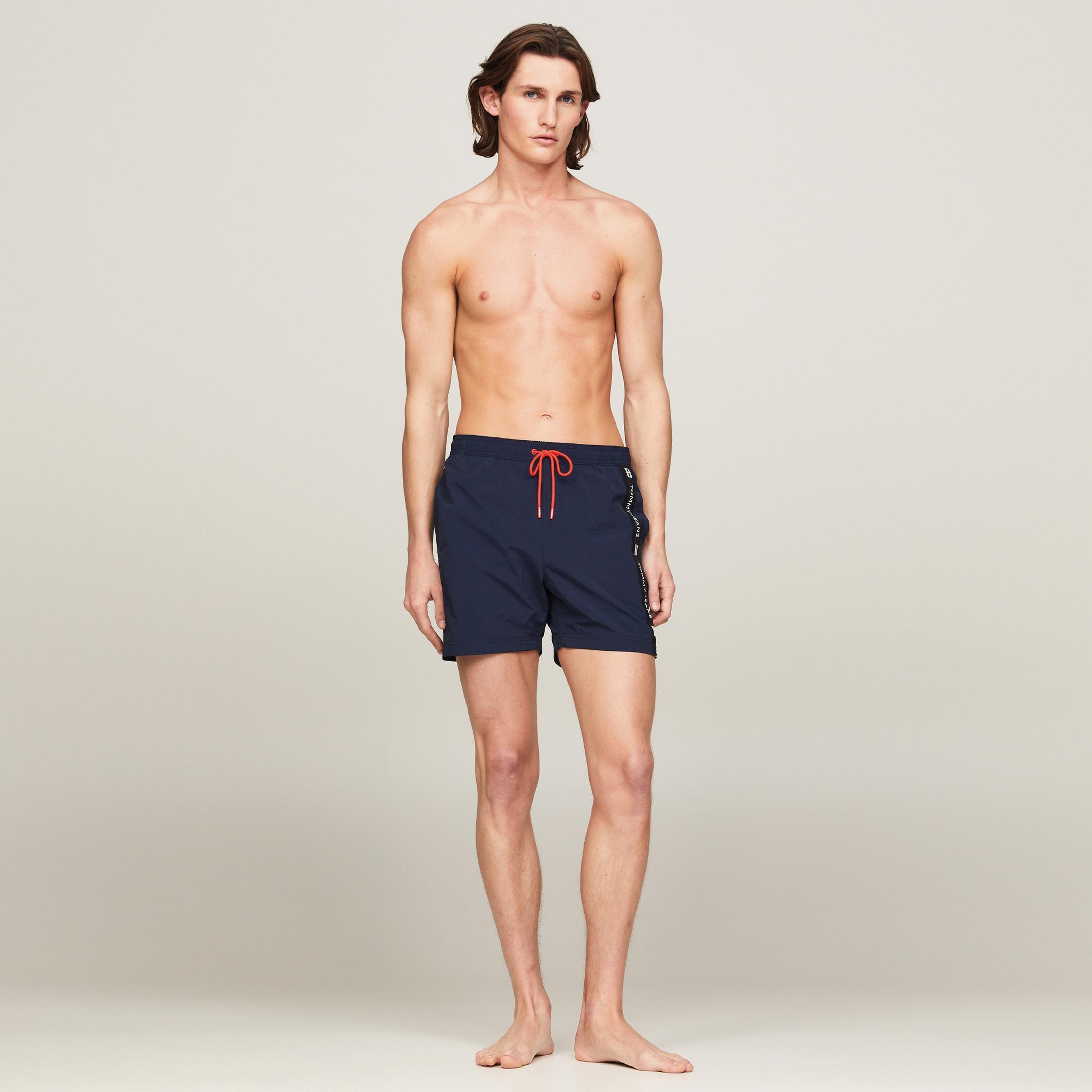 Tommy Jeans Sf Medium Drawstring Side Tape Erkek Mavi Deniz Şortu