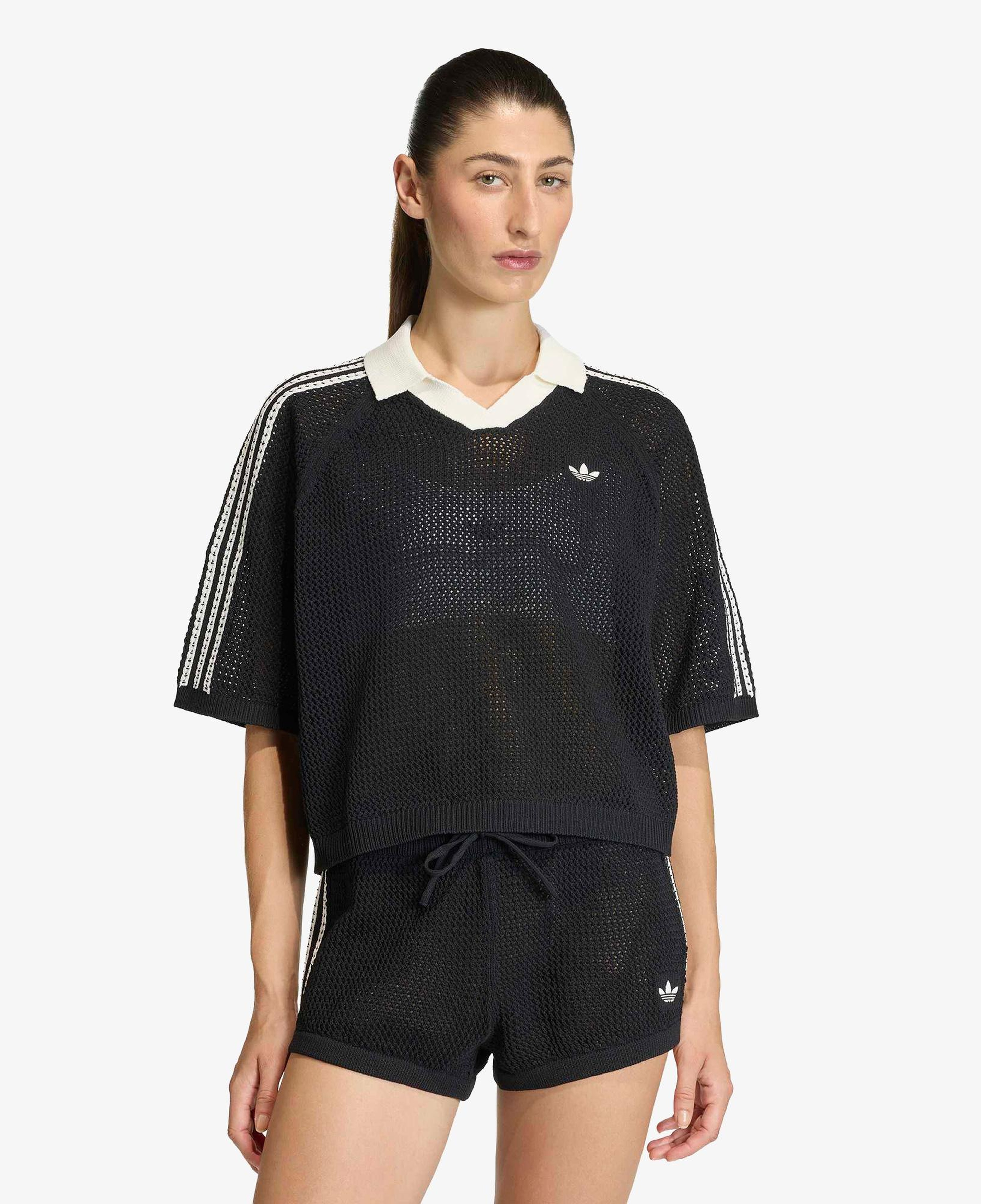 adidas Crochet Kadın Siyah Polo