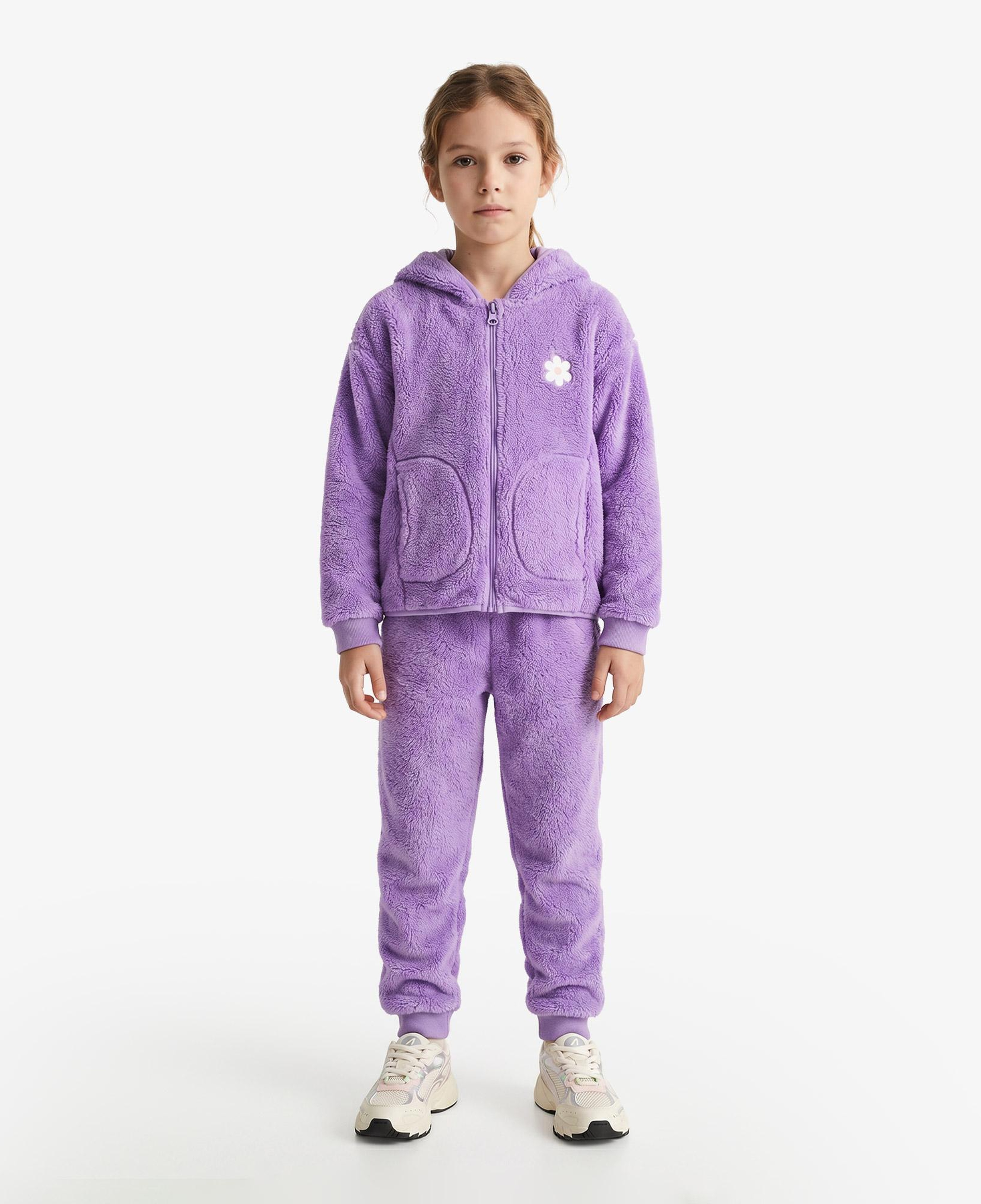 Nautica Knit Active Top Çocuk Mor Sweatshirt