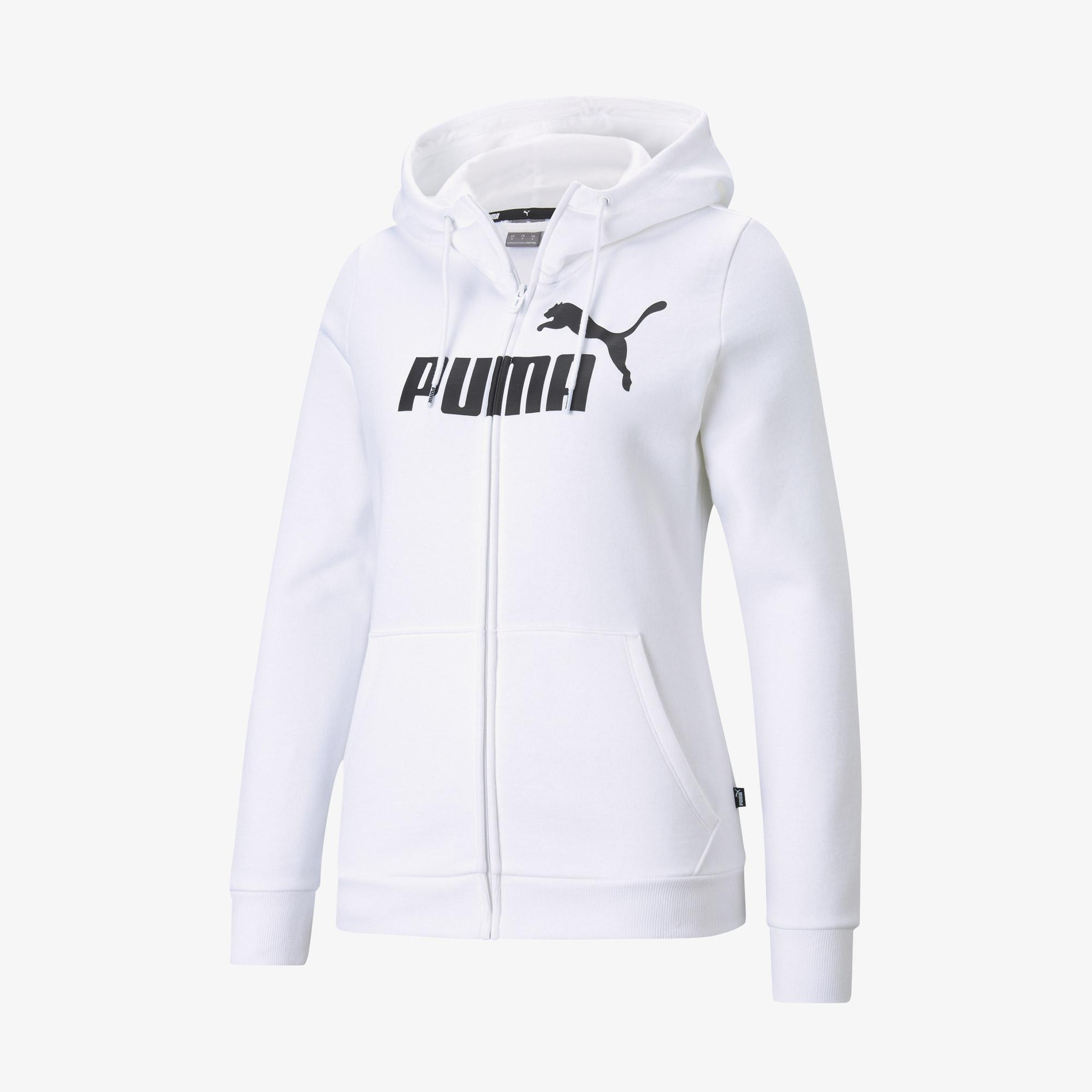 Puma Essentials Logo Full Zip Kadın Siyah Sweatshirt