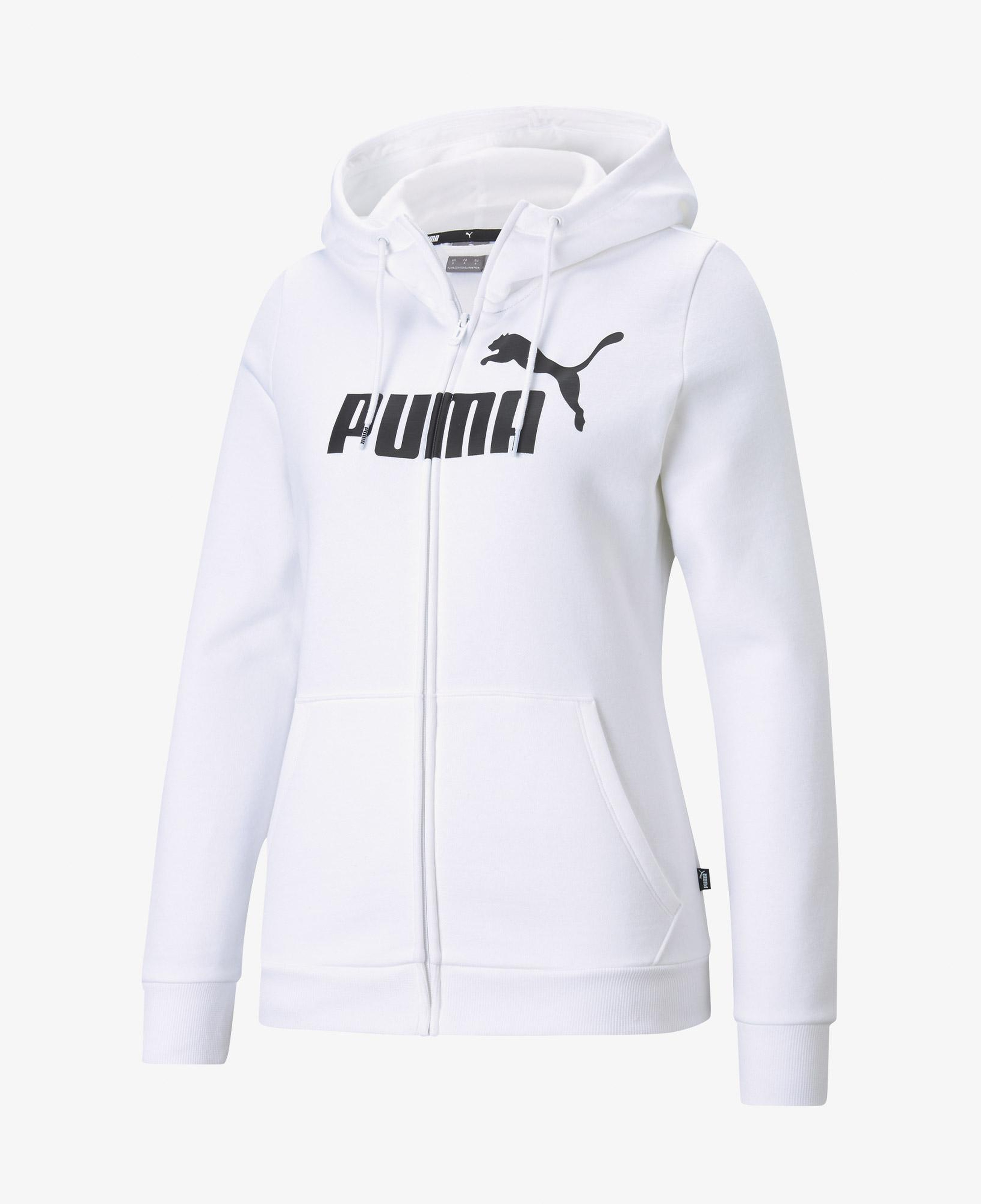 Puma Essentials Logo Full Zip Kadın Siyah Sweatshirt