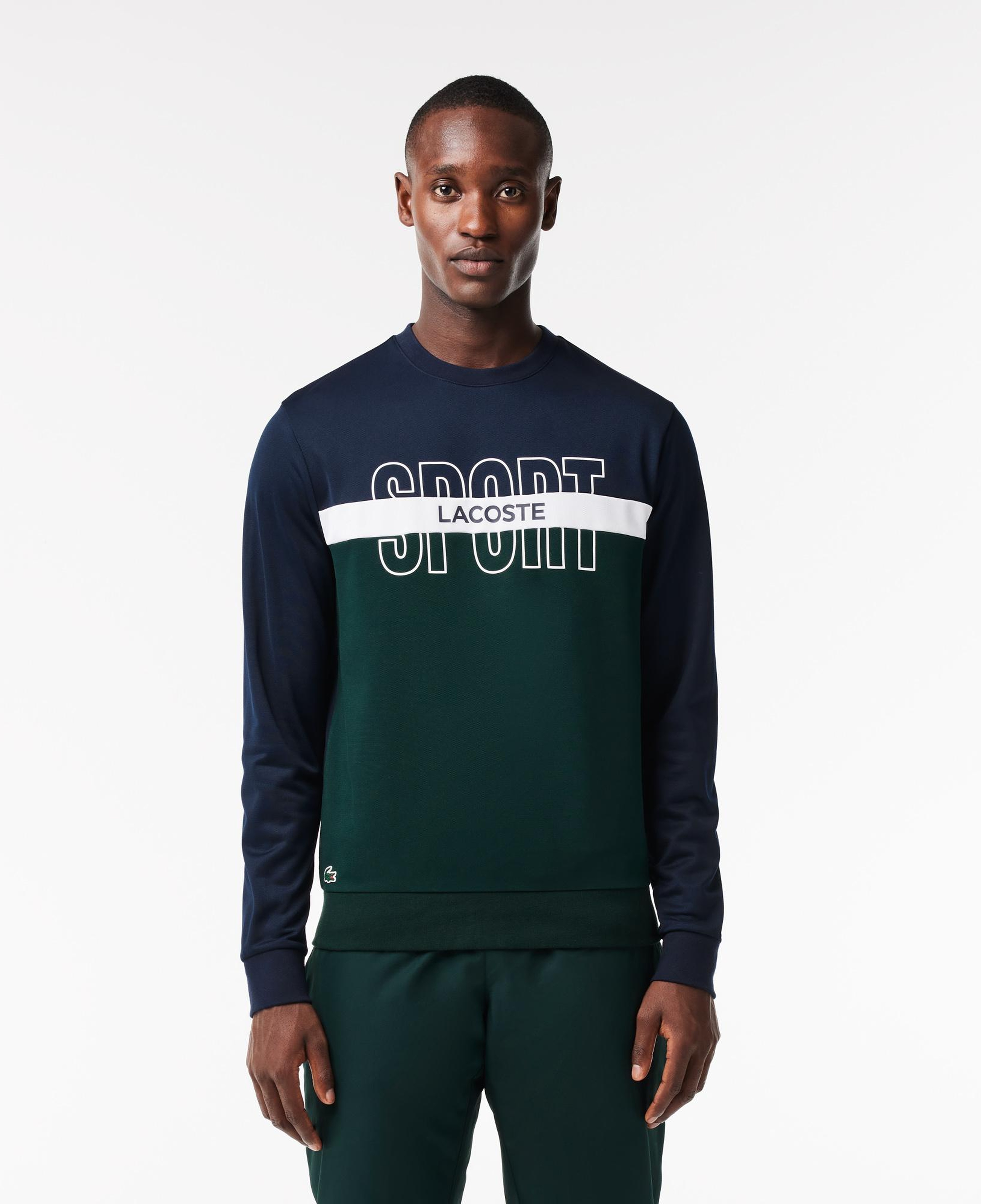 SPORT Erkek Classic Fit Bisiklet Yaka Baskılı Lacivert Sweatshirt