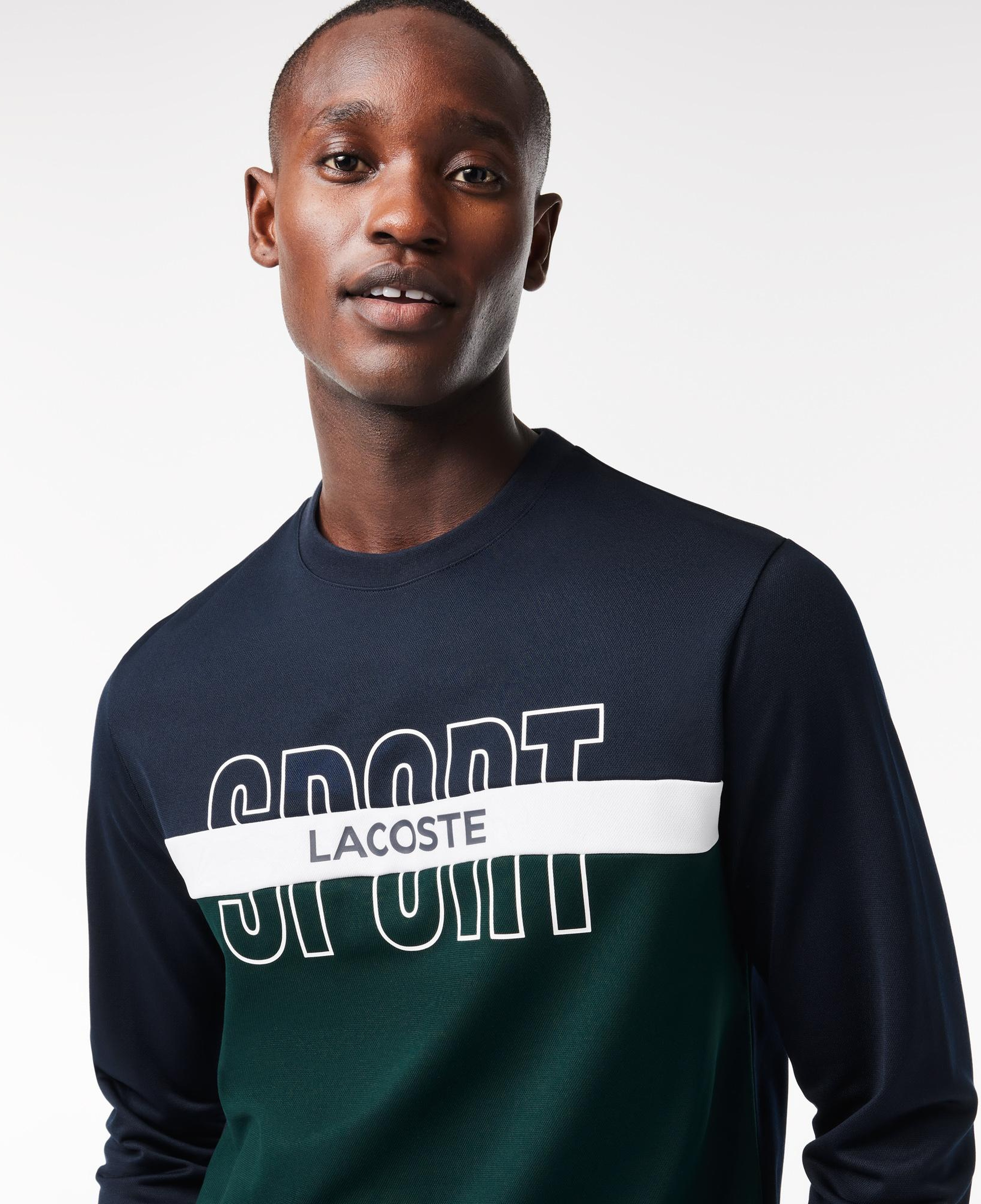 SPORT Erkek Classic Fit Bisiklet Yaka Baskılı Lacivert Sweatshirt