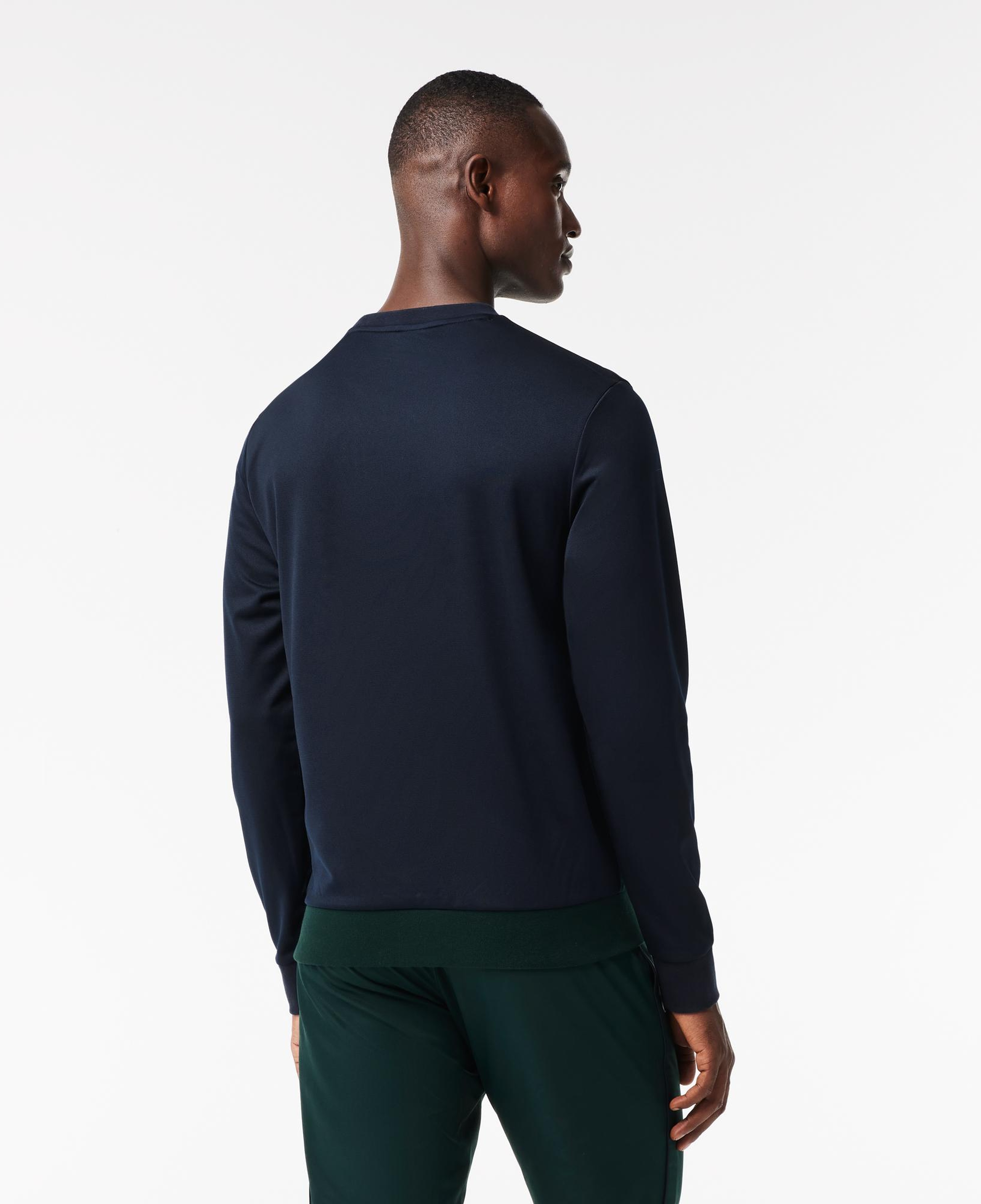 SPORT Erkek Classic Fit Bisiklet Yaka Baskılı Lacivert Sweatshirt