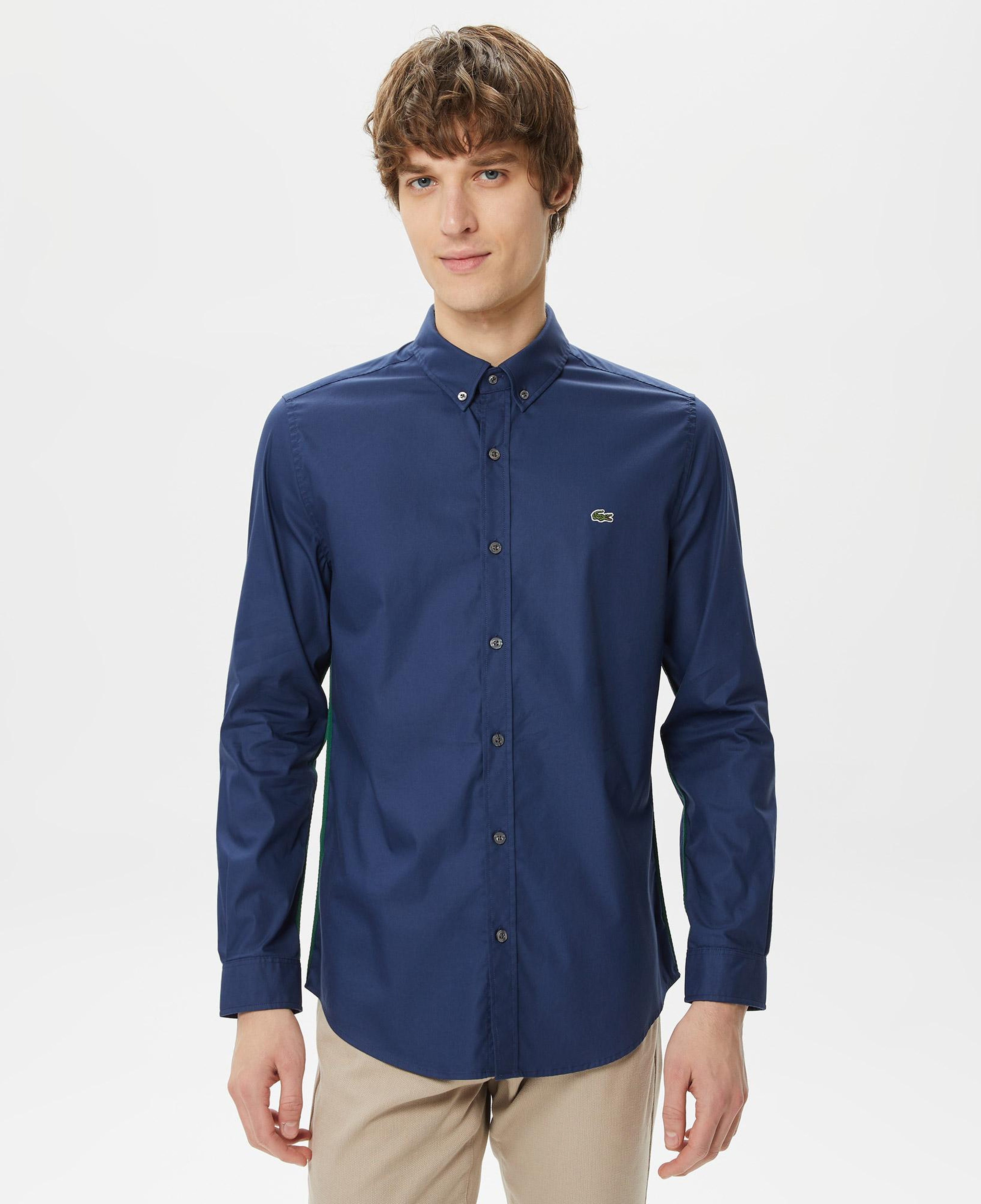 Lacoste Erkek Slim Fit Düğmeli Yaka Lacivert Gömlek