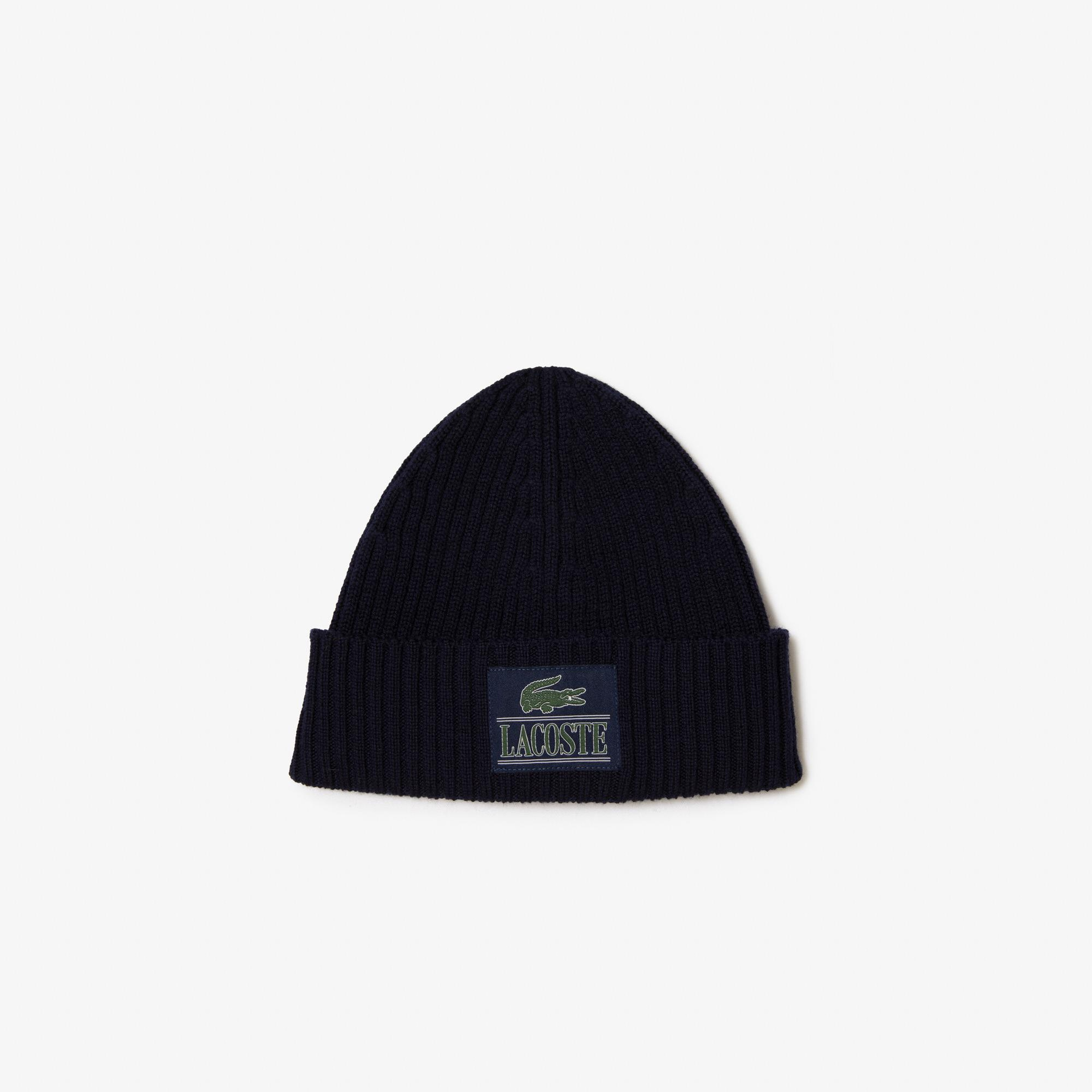 Unisex Baskılı Lacivert Bere