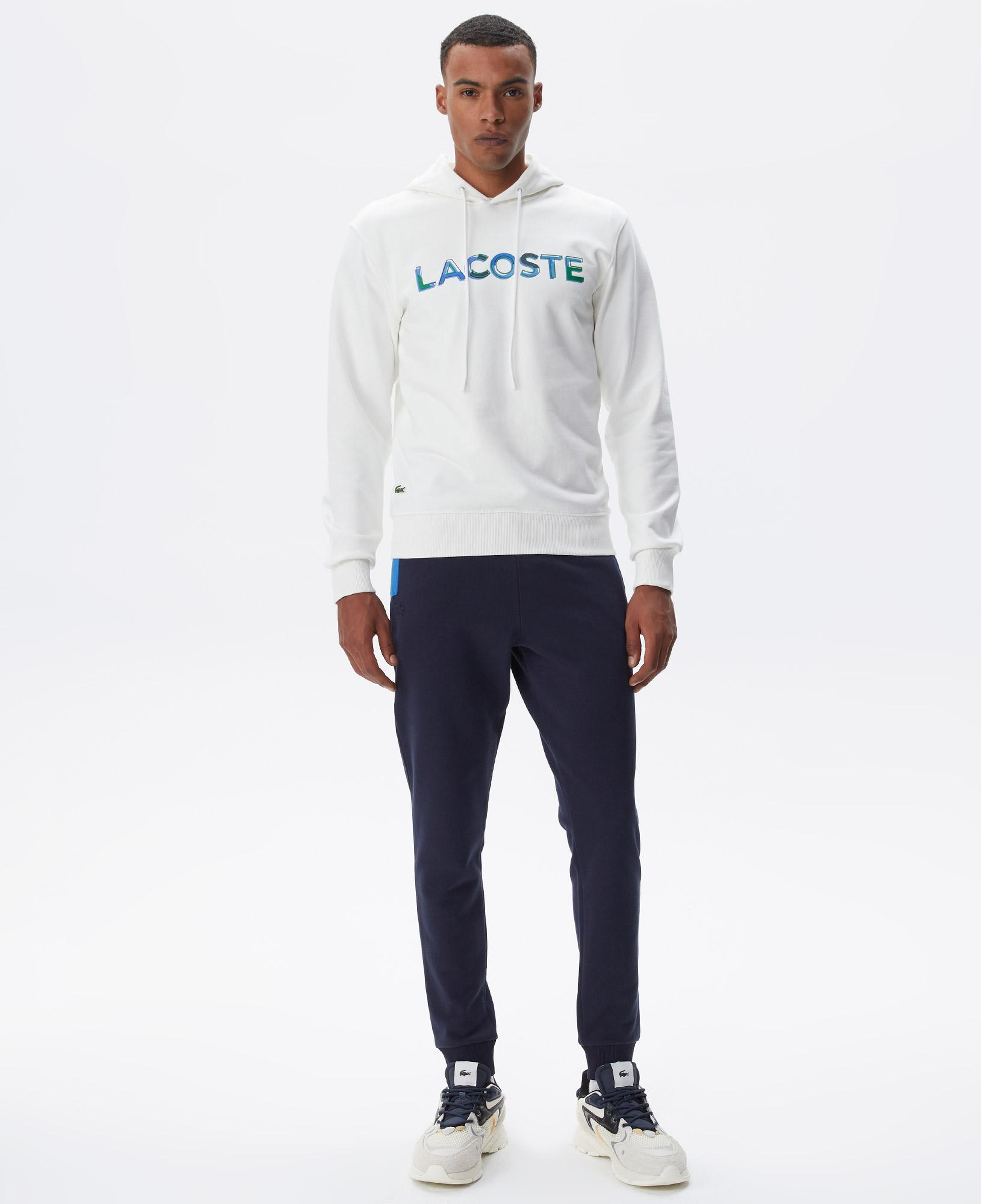 Erkek Regular Fit Kapüşonlu Baskılı Ekru Sweatshirt