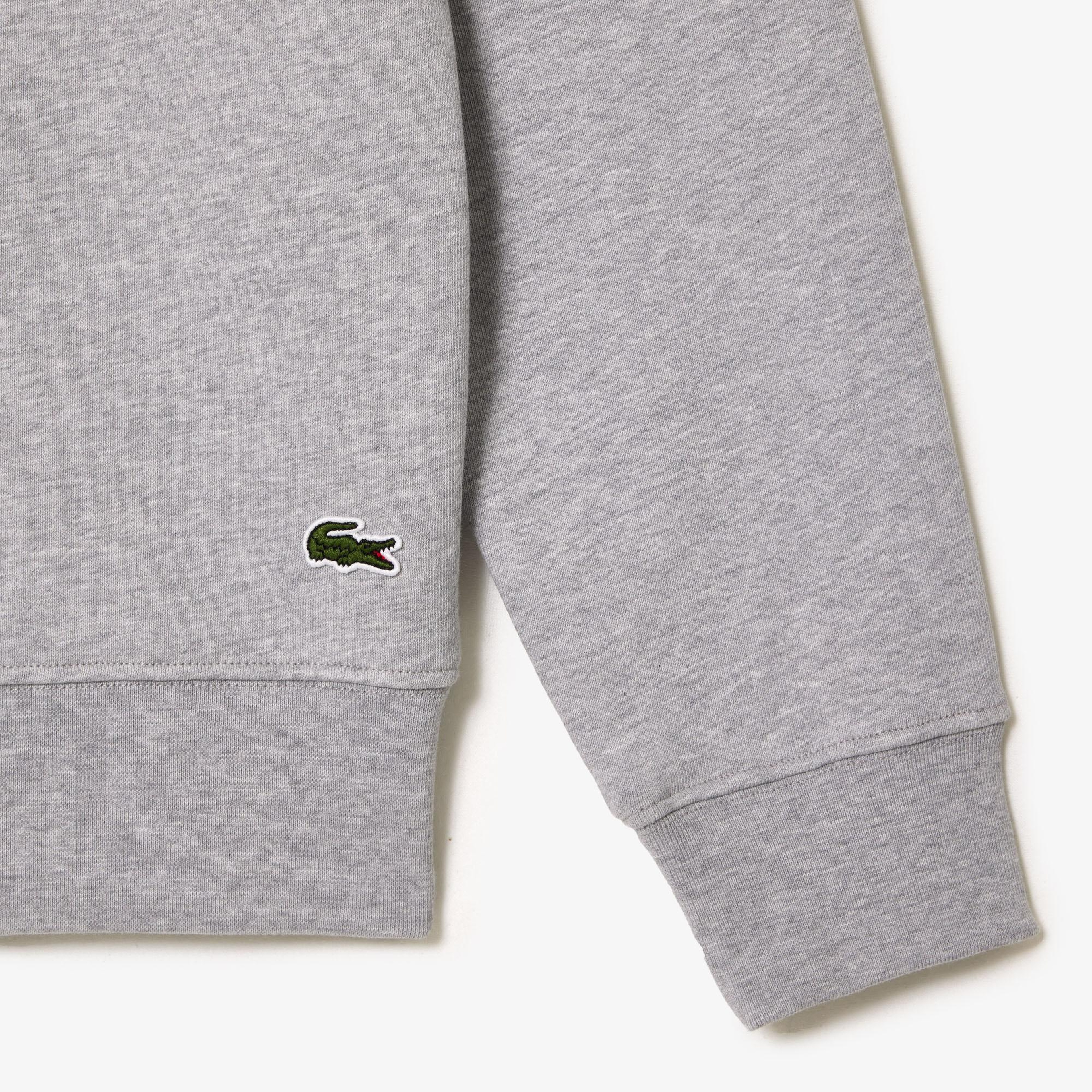 Erkek Classic Fit Bisiklet Yaka Baskılı Gri Sweatshirt