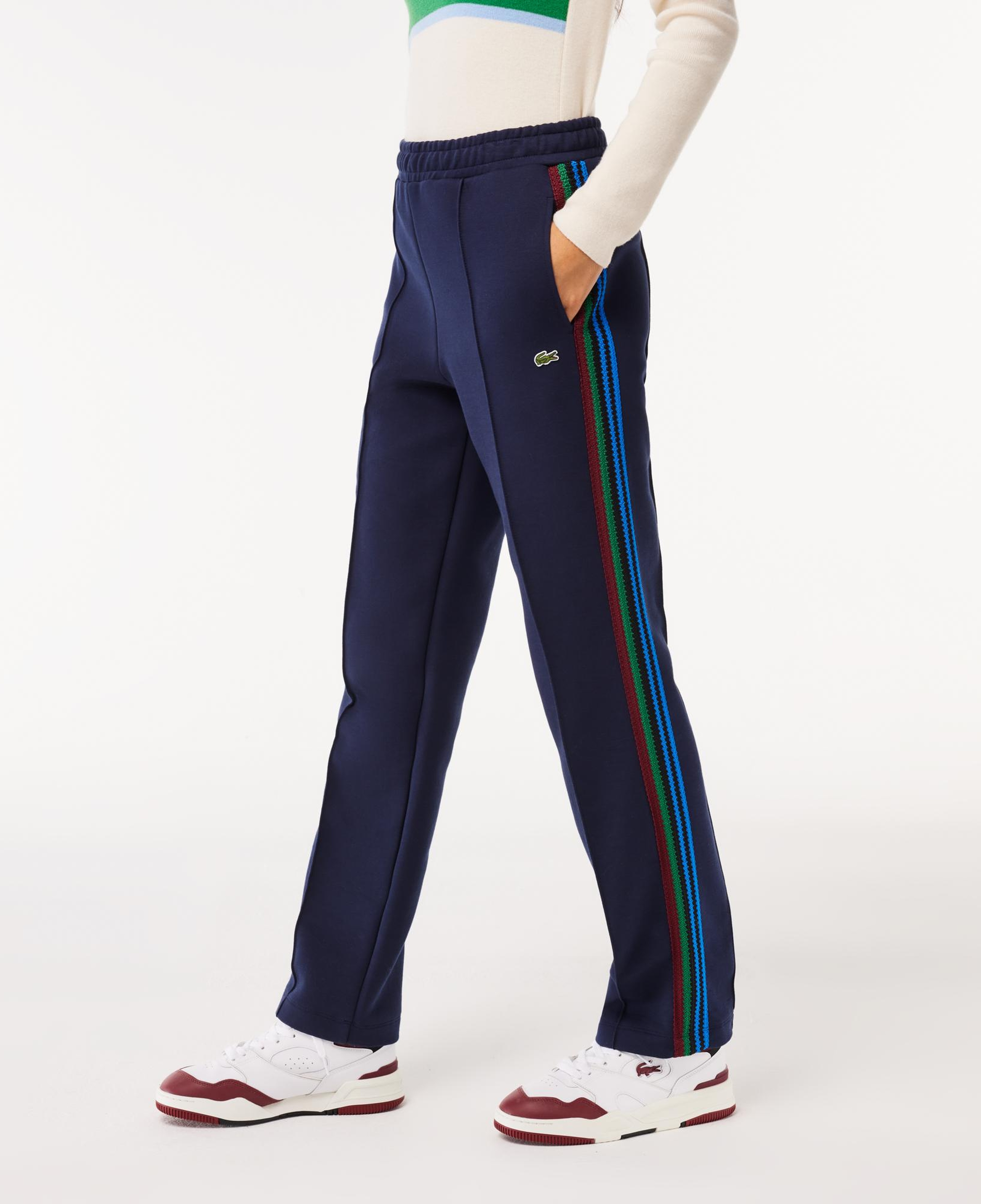 Kadın Straight Fit Çizgili Lacivert Eşofman Altı