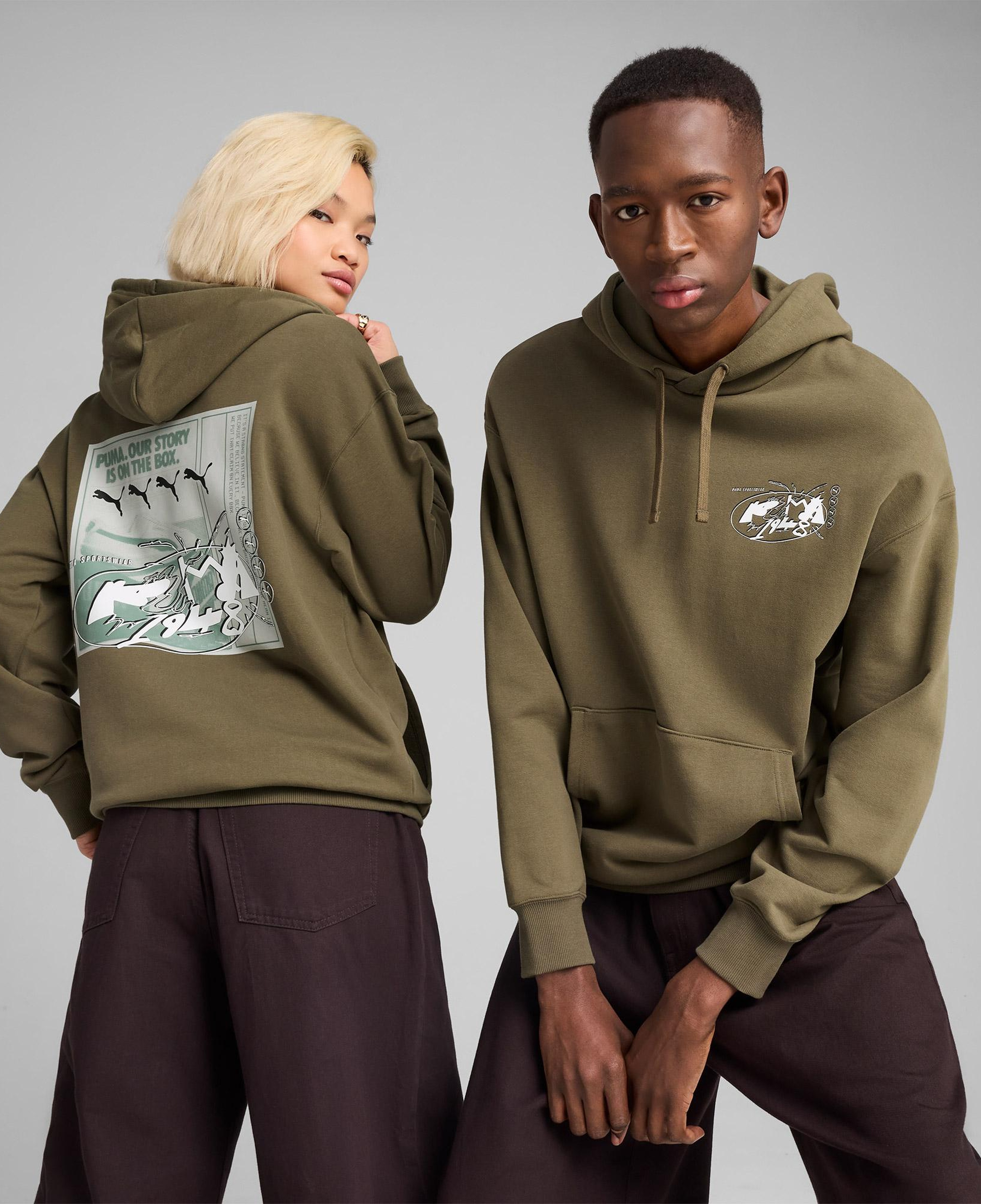 Puma Future Archive Graphic Unisex Yeşil Sweatshirt