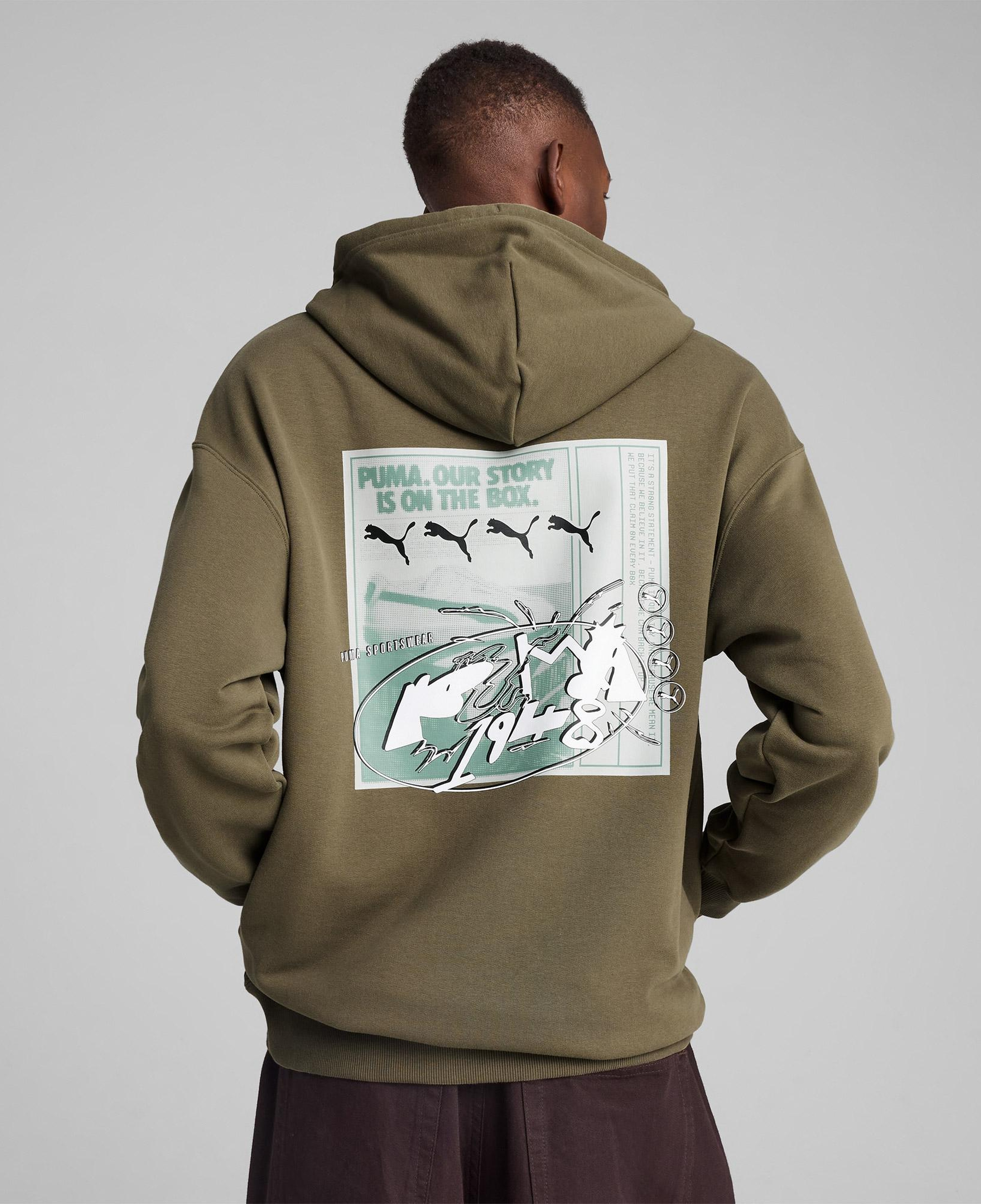Puma Future Archive Graphic Unisex Yeşil Sweatshirt