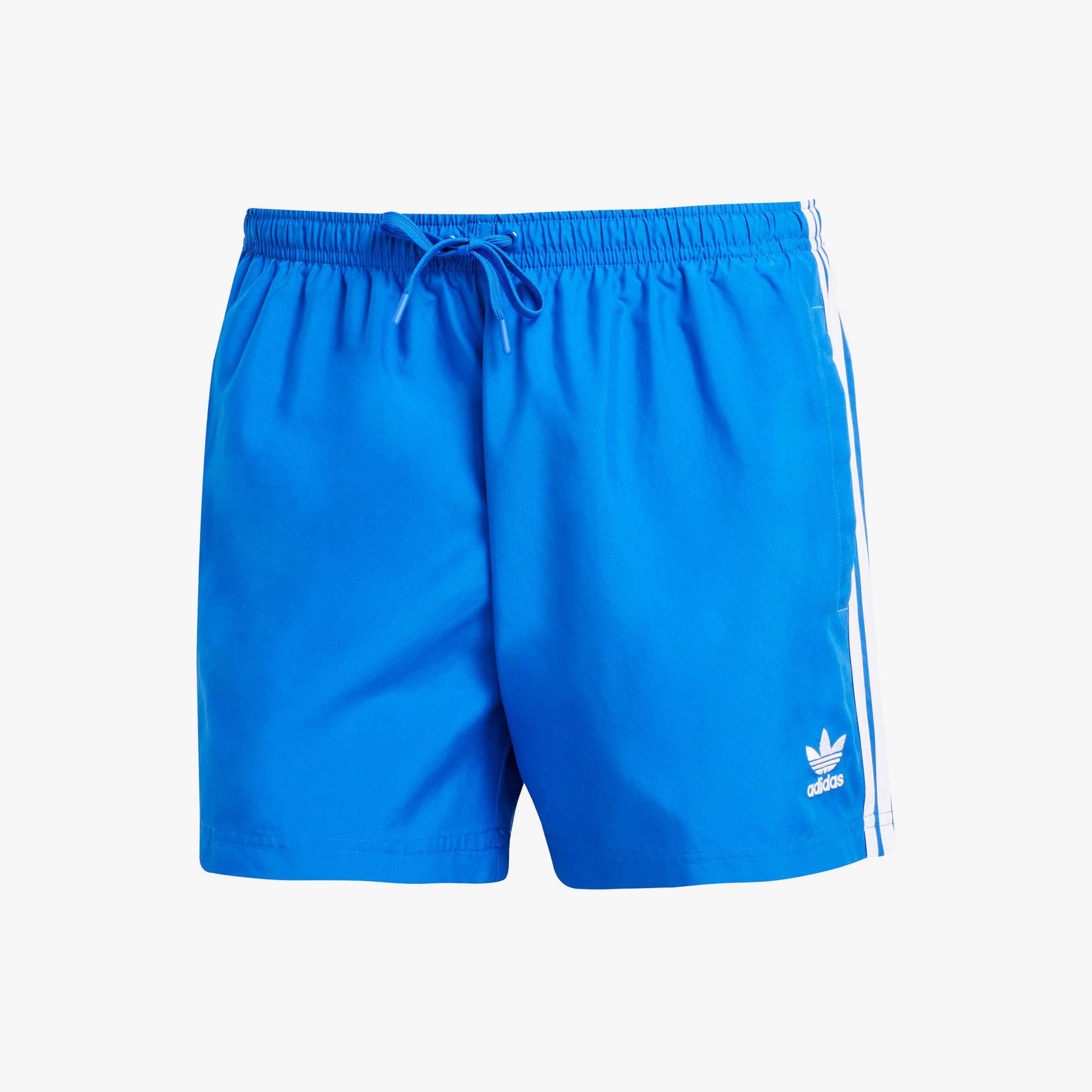 adidas Adicolor 3 Striped 13cm Erkek Mavi Deniz Şortu