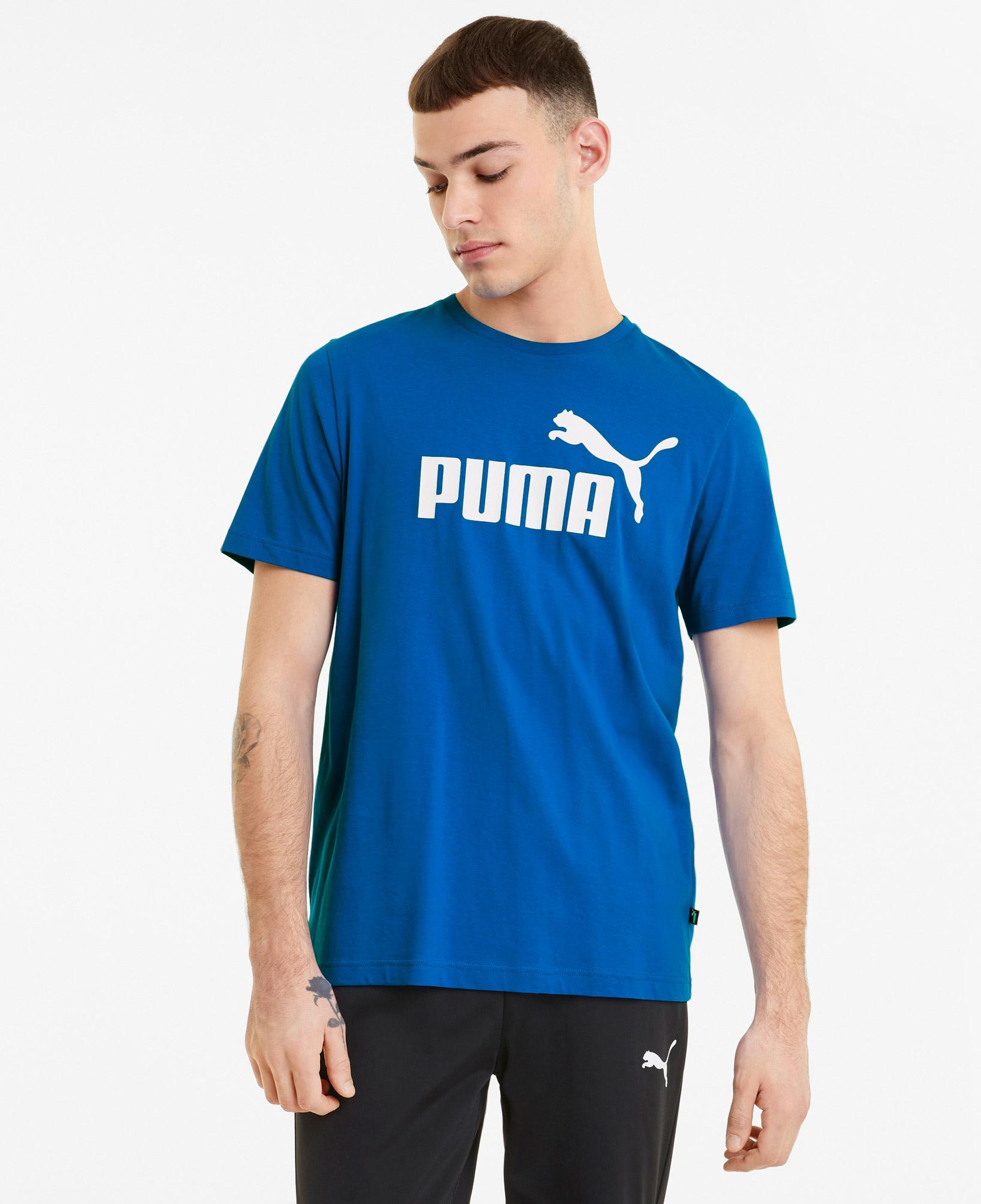 Puma Essentials Logo Erkek Siyah T-Shirt