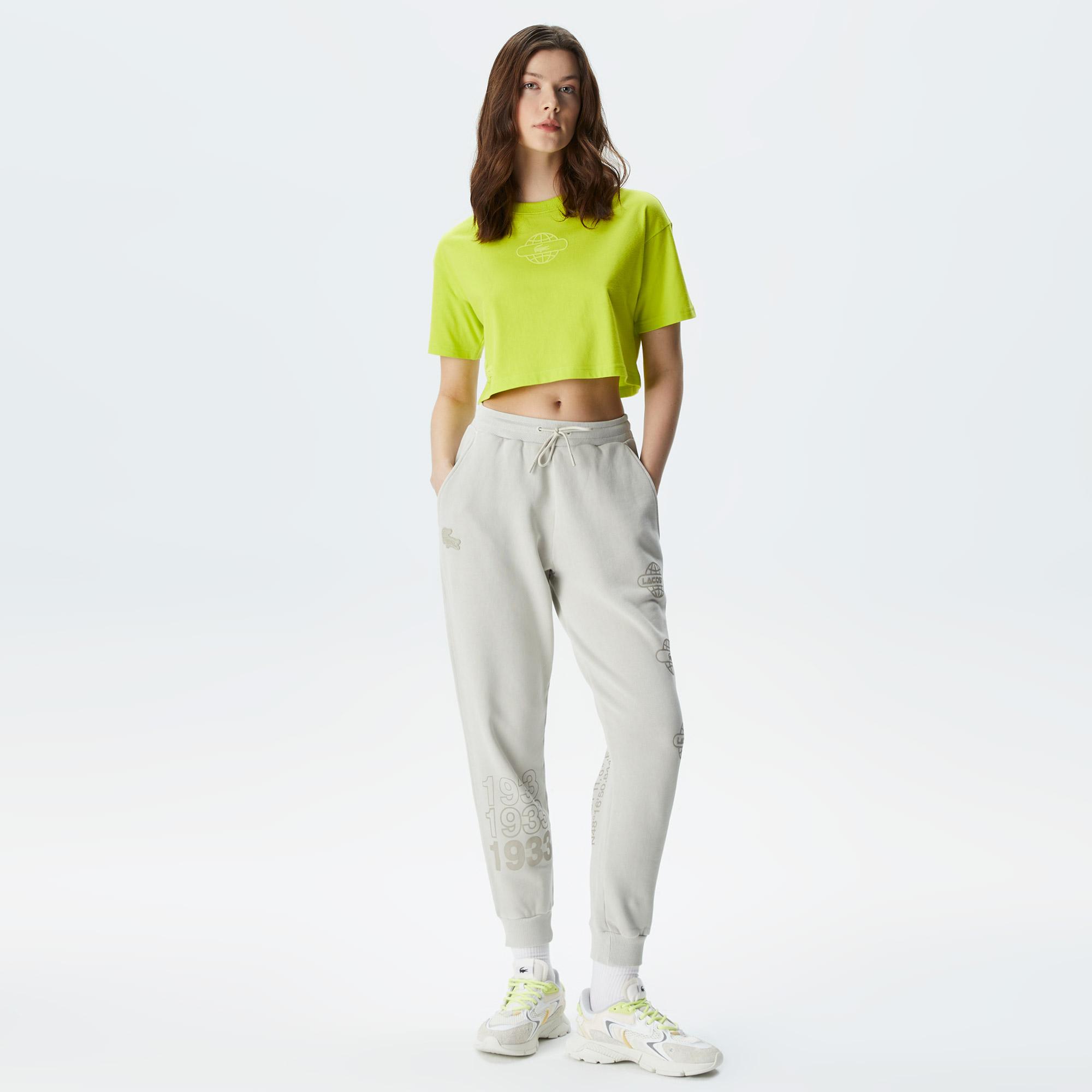 Lacoste House of SuperStep X Lacoste Kadın Sarı T-Shirt