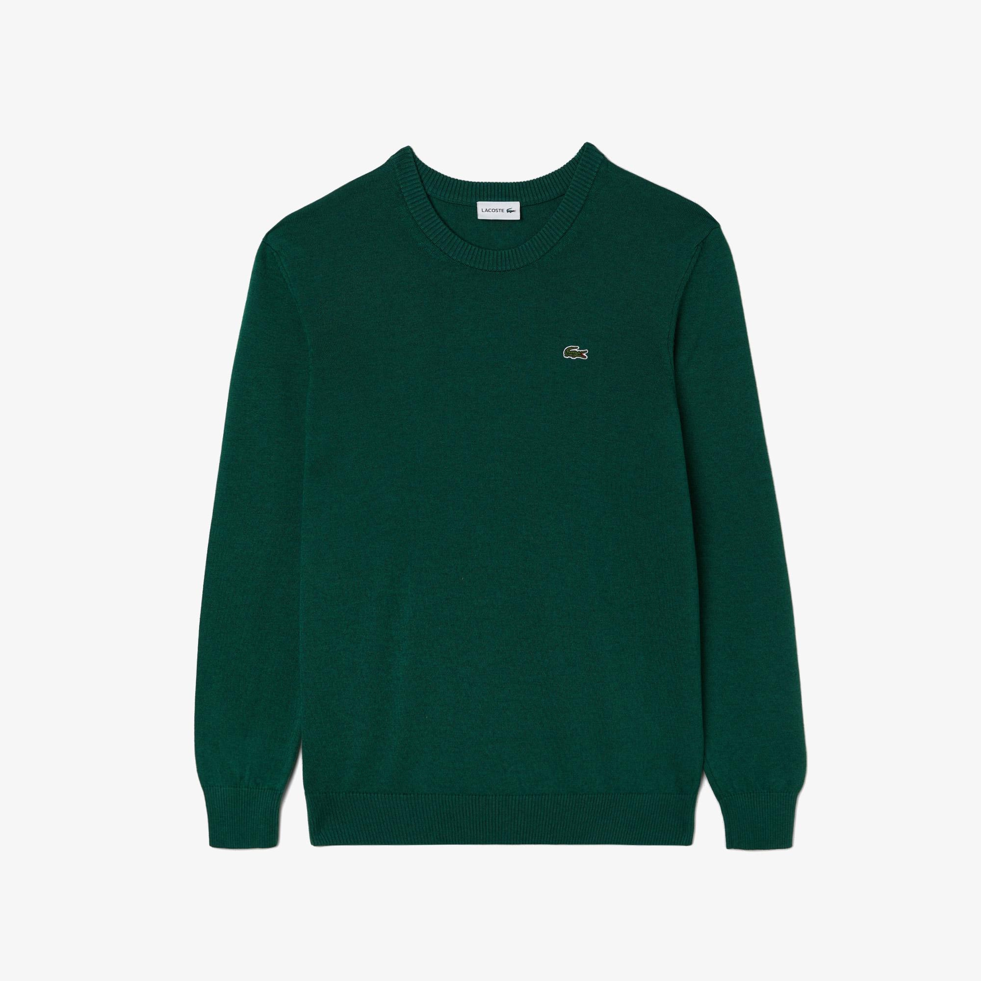 Lacoste Erkek Regular Fit Bisiklet Yaka Yeşil Triko