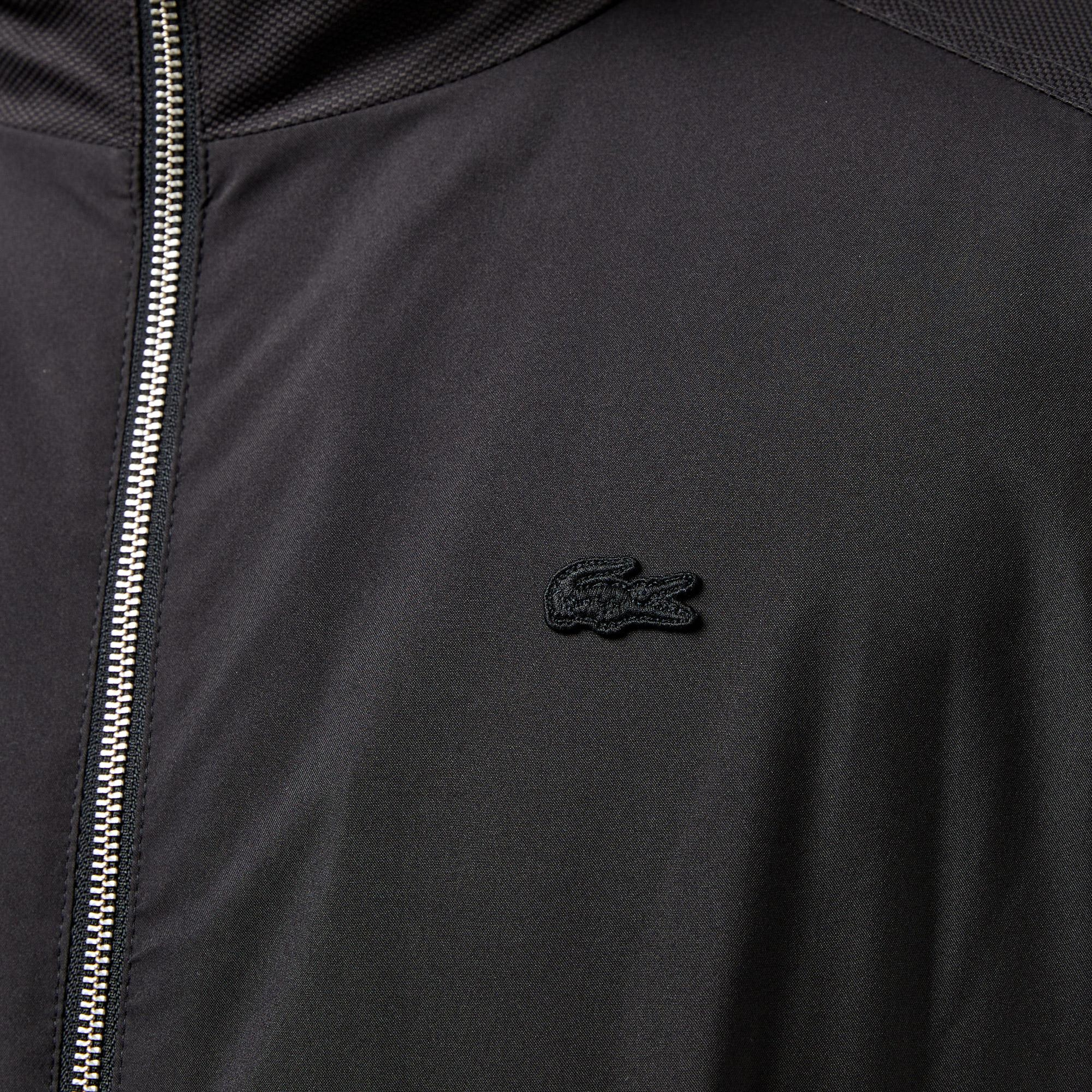Lacoste Kapüşonlu Erkek Siyah Mont