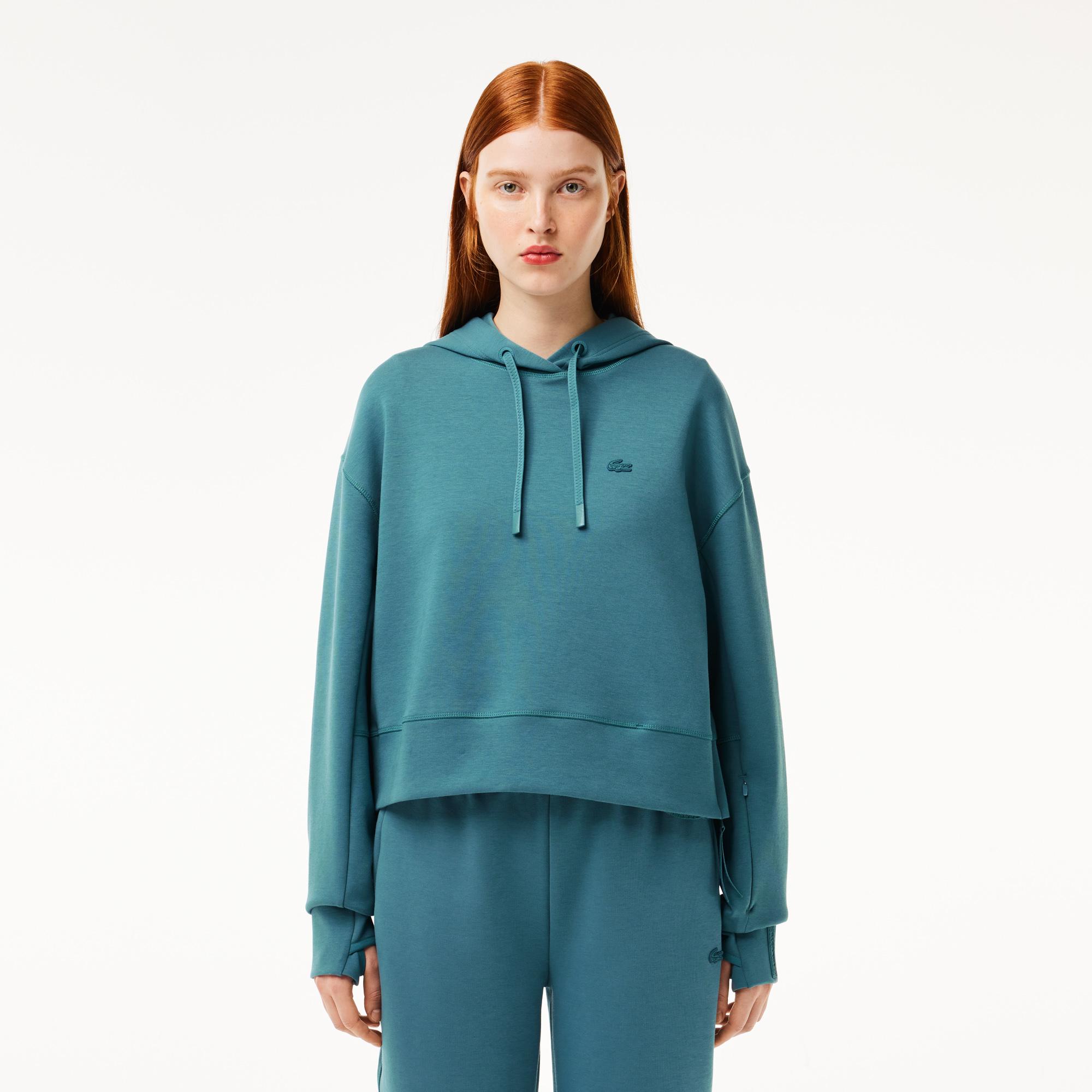 Kadın Kapüşonlu Mavi Sweatshirt
