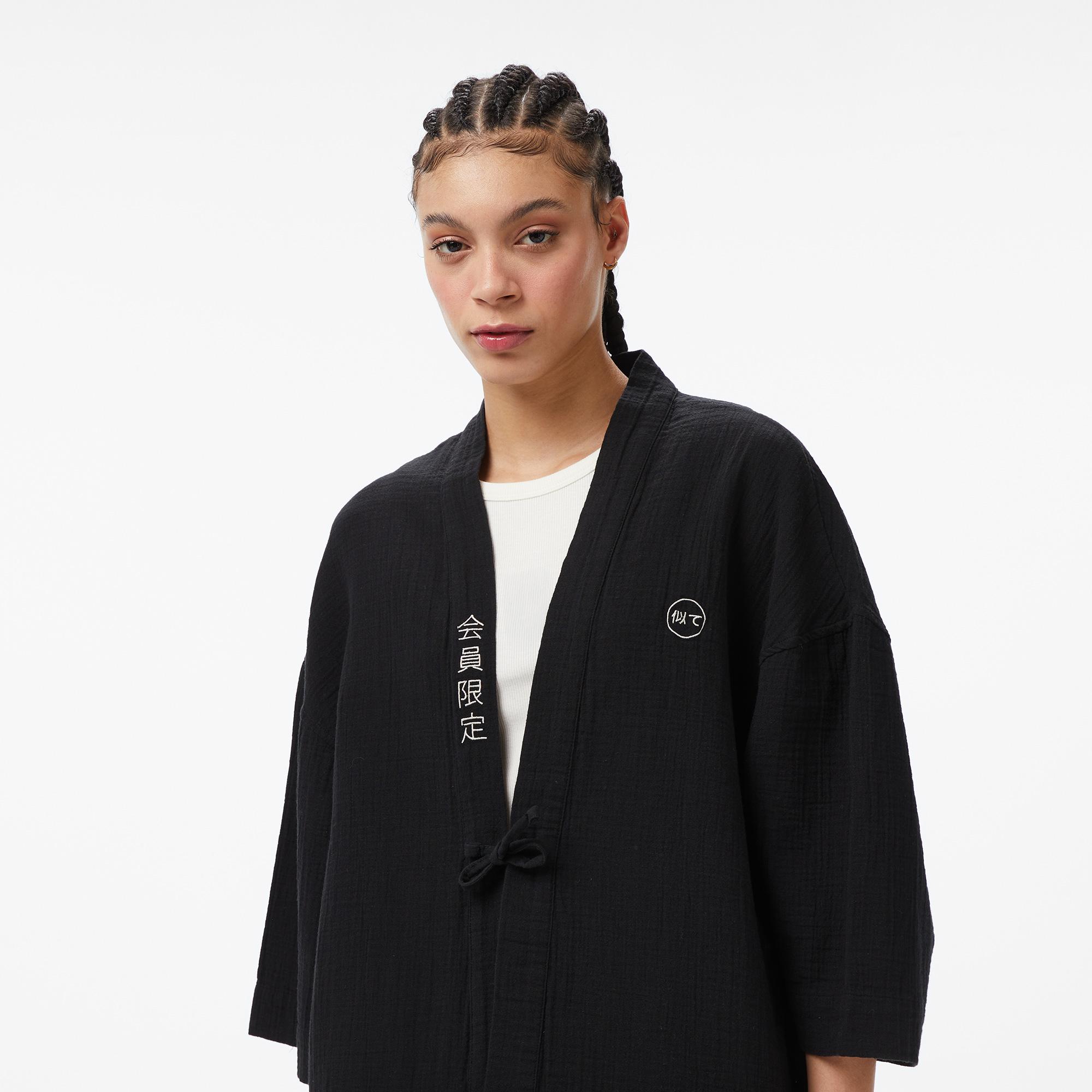 UNITED4 Unisex Siyah Kimono