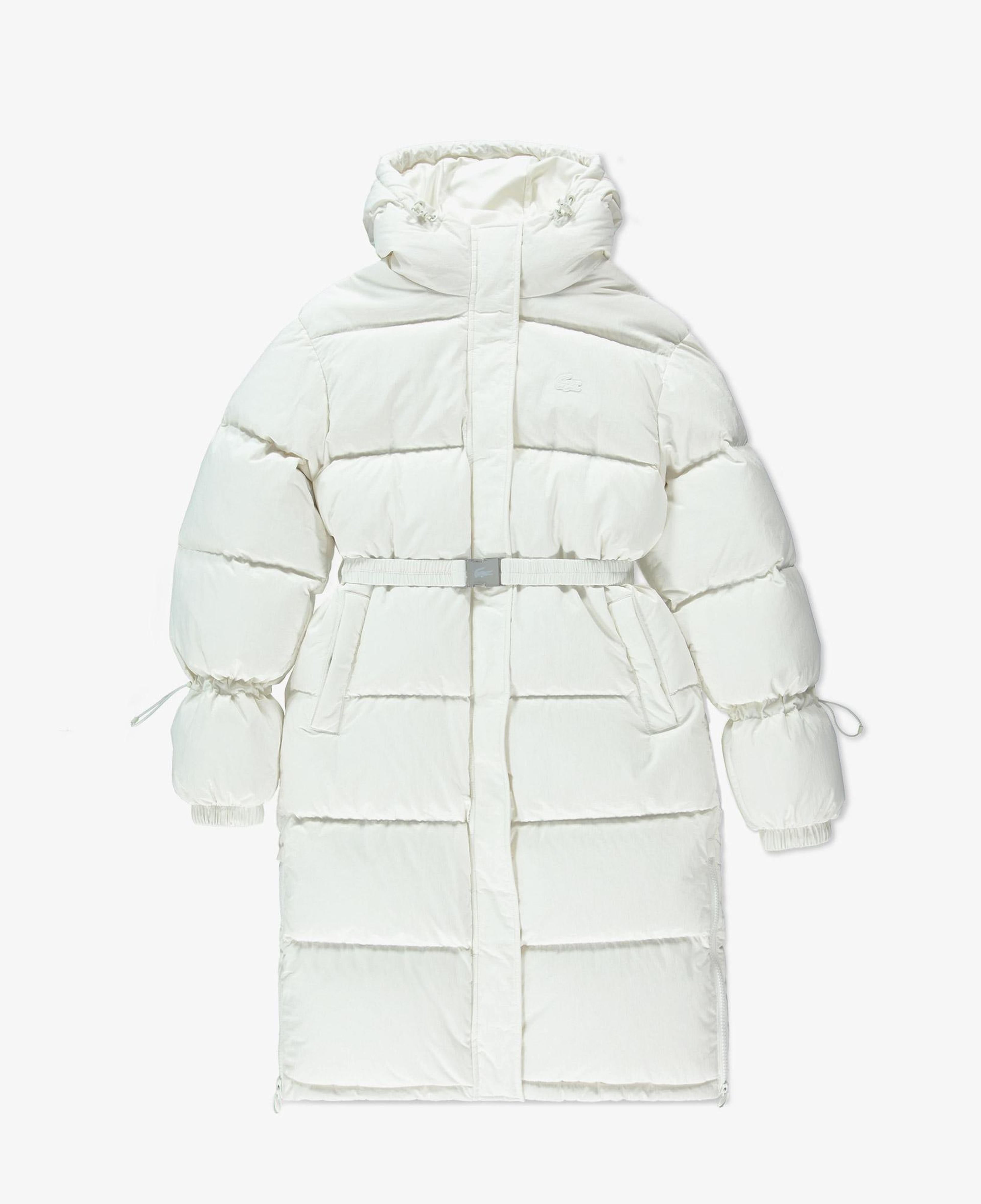 Lacoste Kadın Kapüşonlu Beyaz Mont