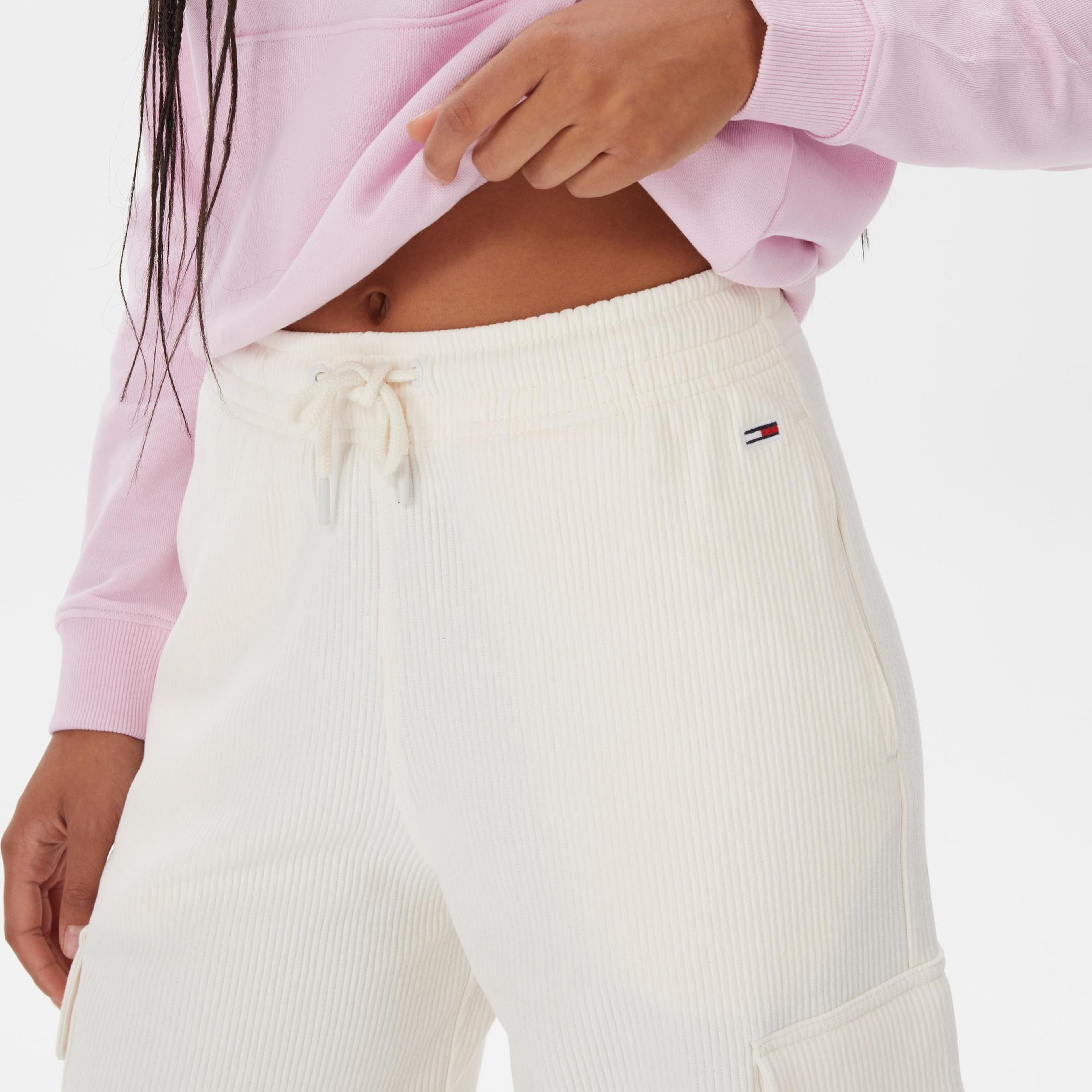 Tommy Hilfiger Ottoman Workwear Kadın Beyaz Eşofman Altı