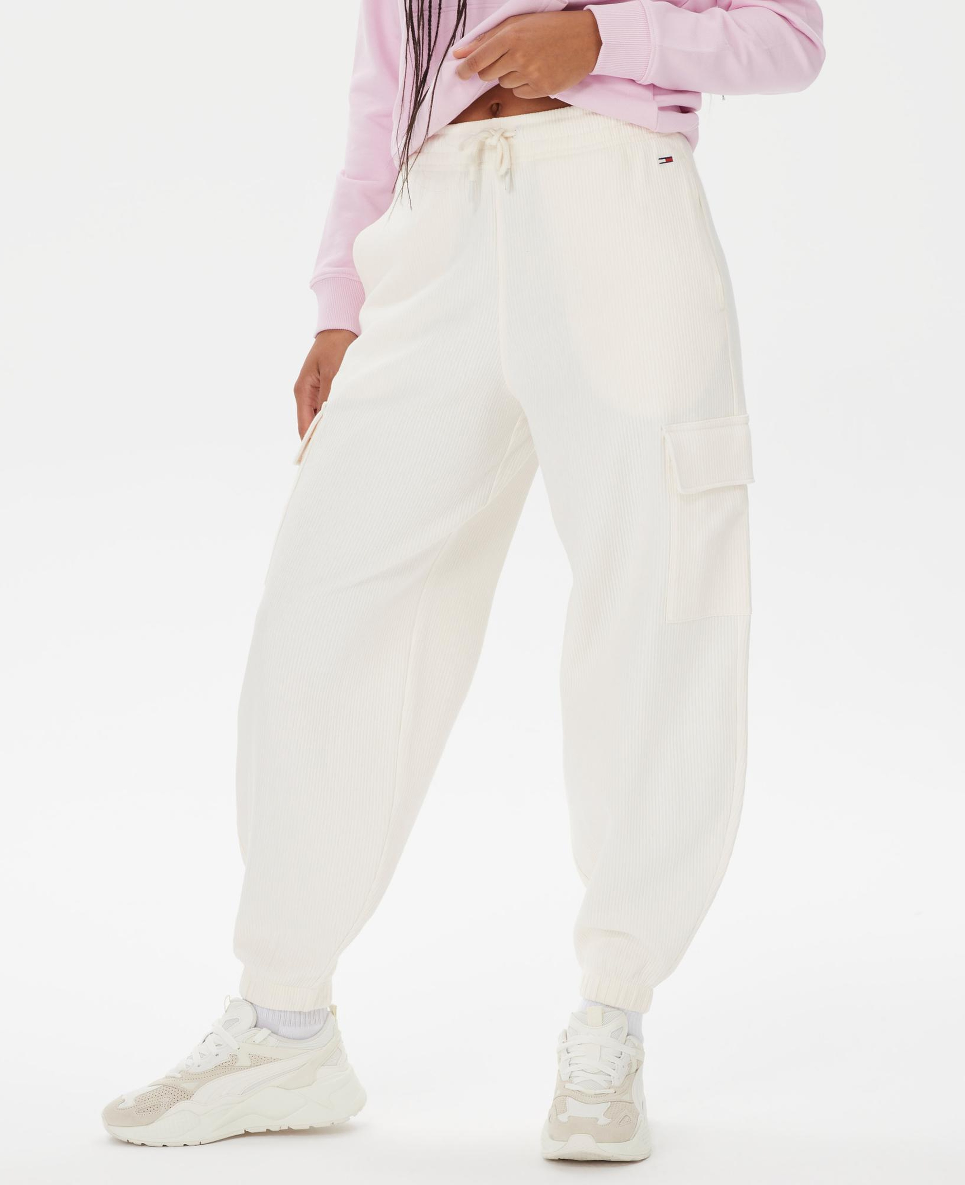 Tommy Hilfiger Ottoman Workwear Kadın Beyaz Eşofman Altı