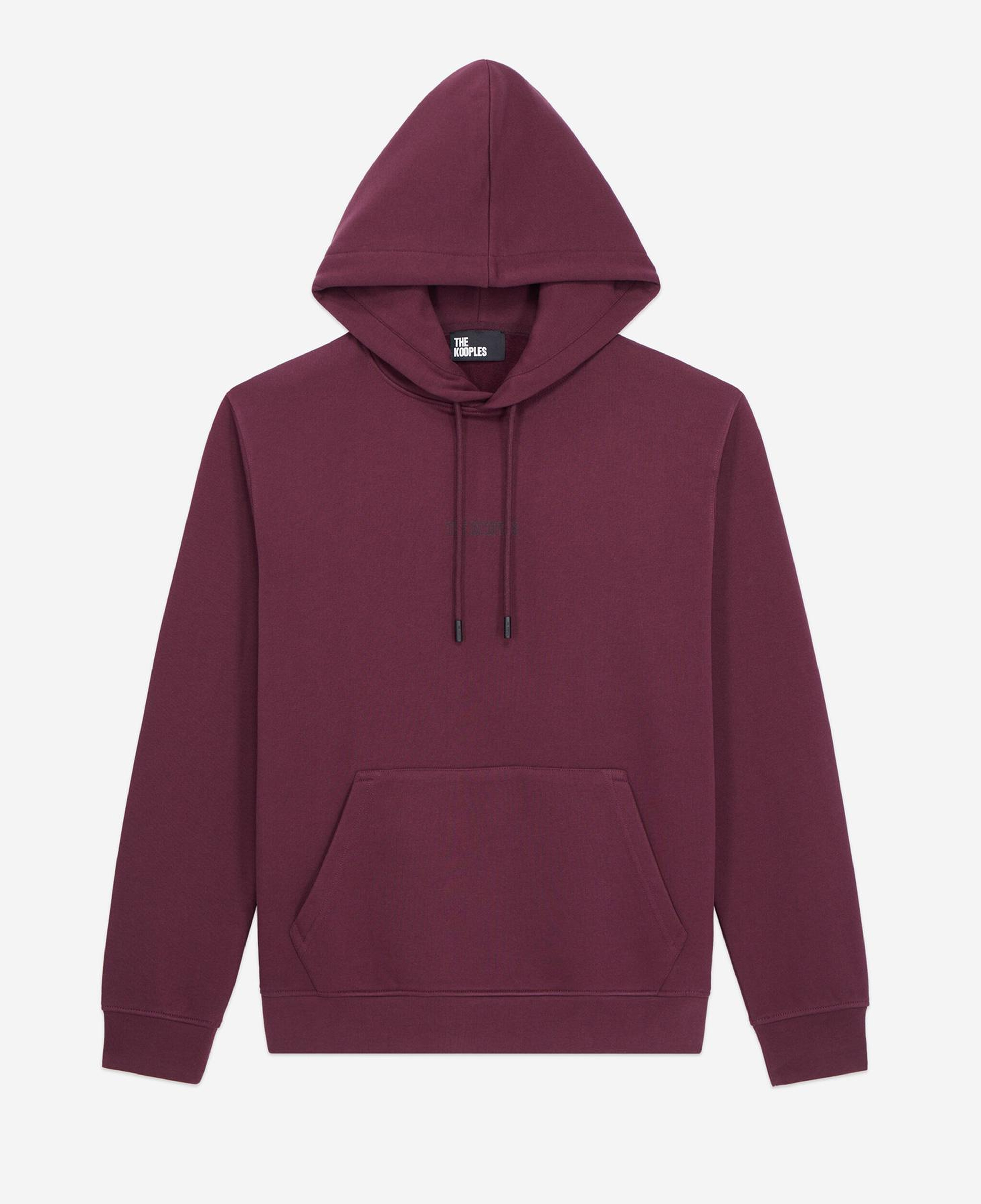 ERKEK KAPÜŞONLU BASKILI BORDO SWEATSHIRT