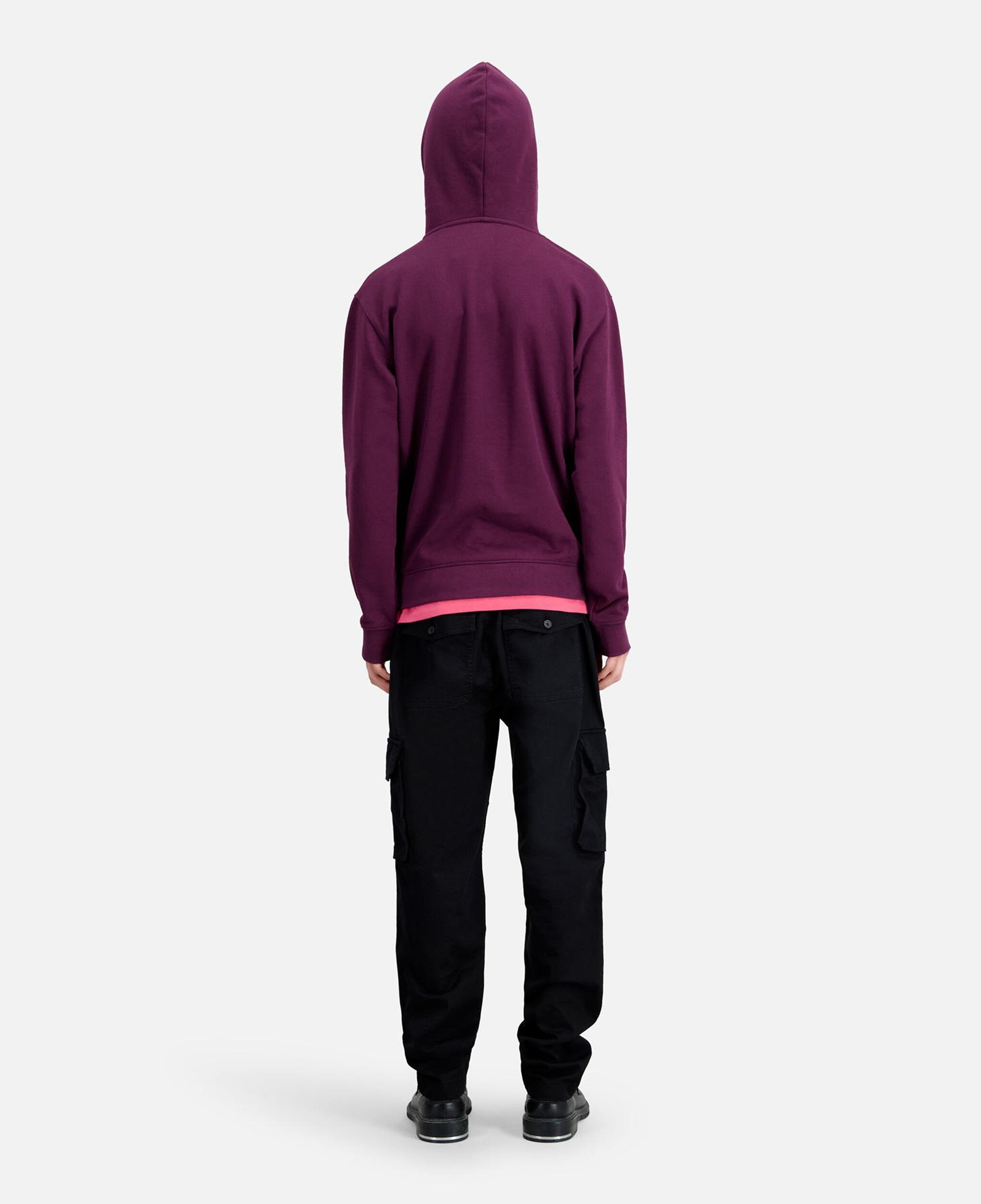 ERKEK KAPÜŞONLU BASKILI BORDO SWEATSHIRT
