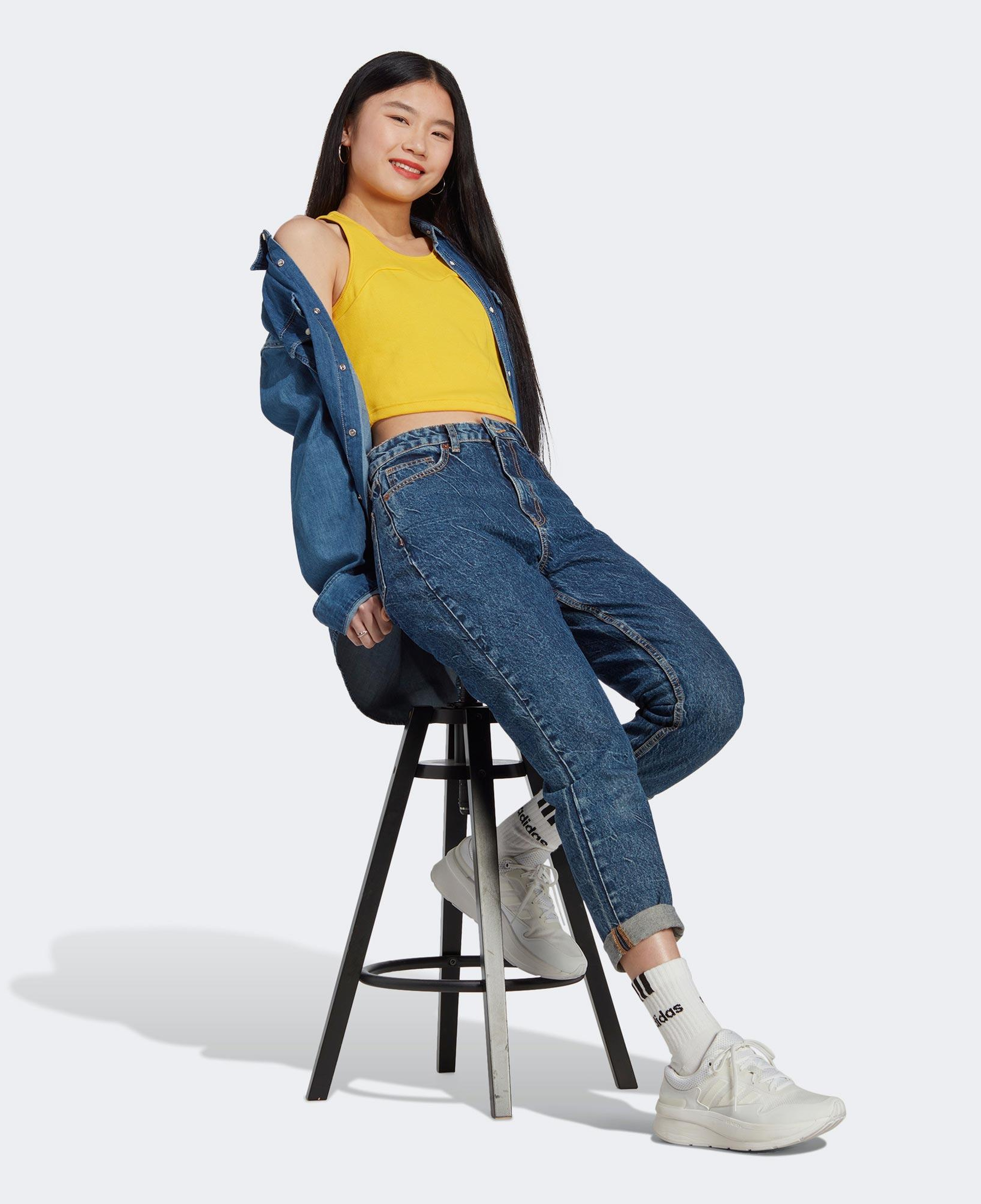 adidas Lng Rib Kadın Sarı Crop