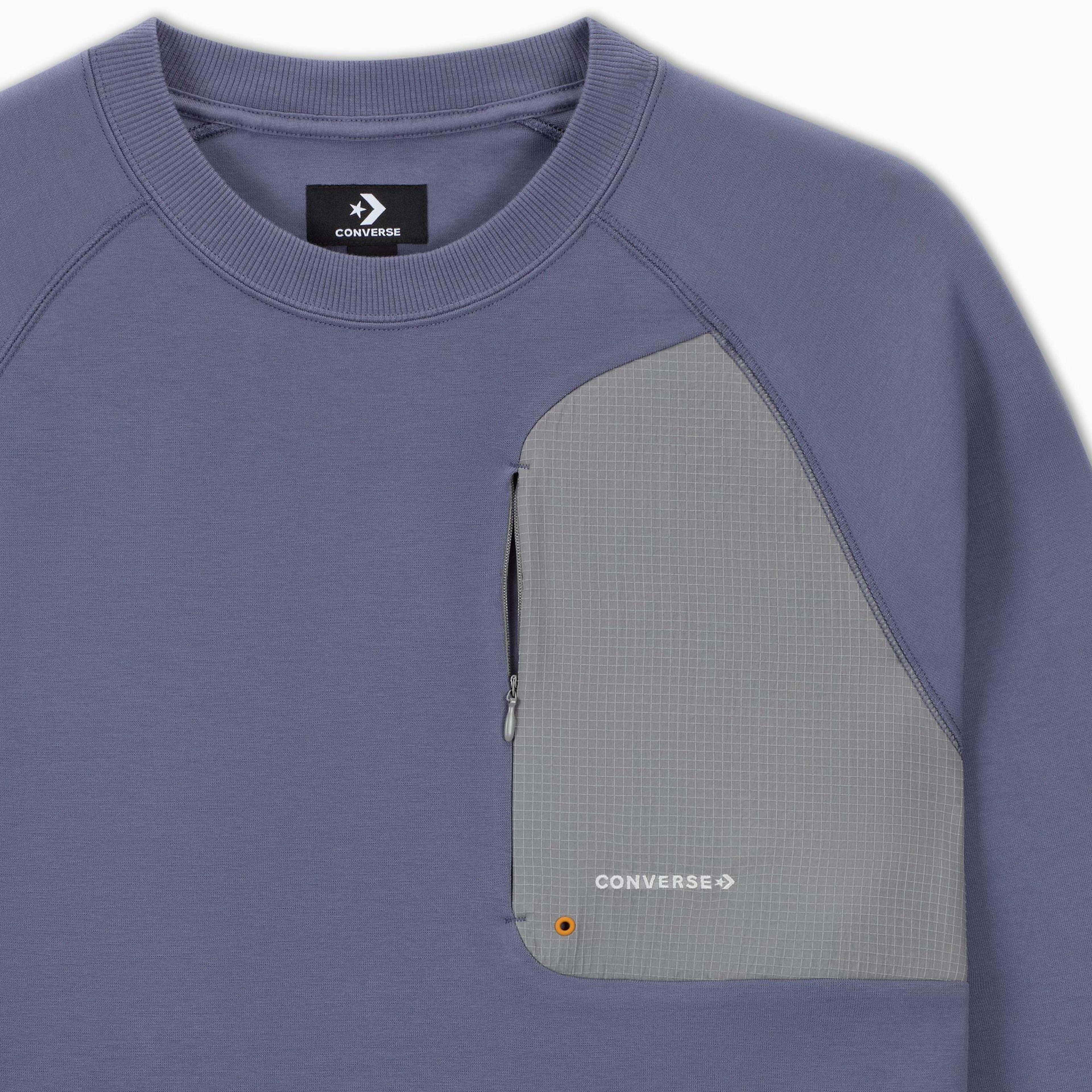 Converse Classic Erkek Loose Fit Mor Sweatshirt