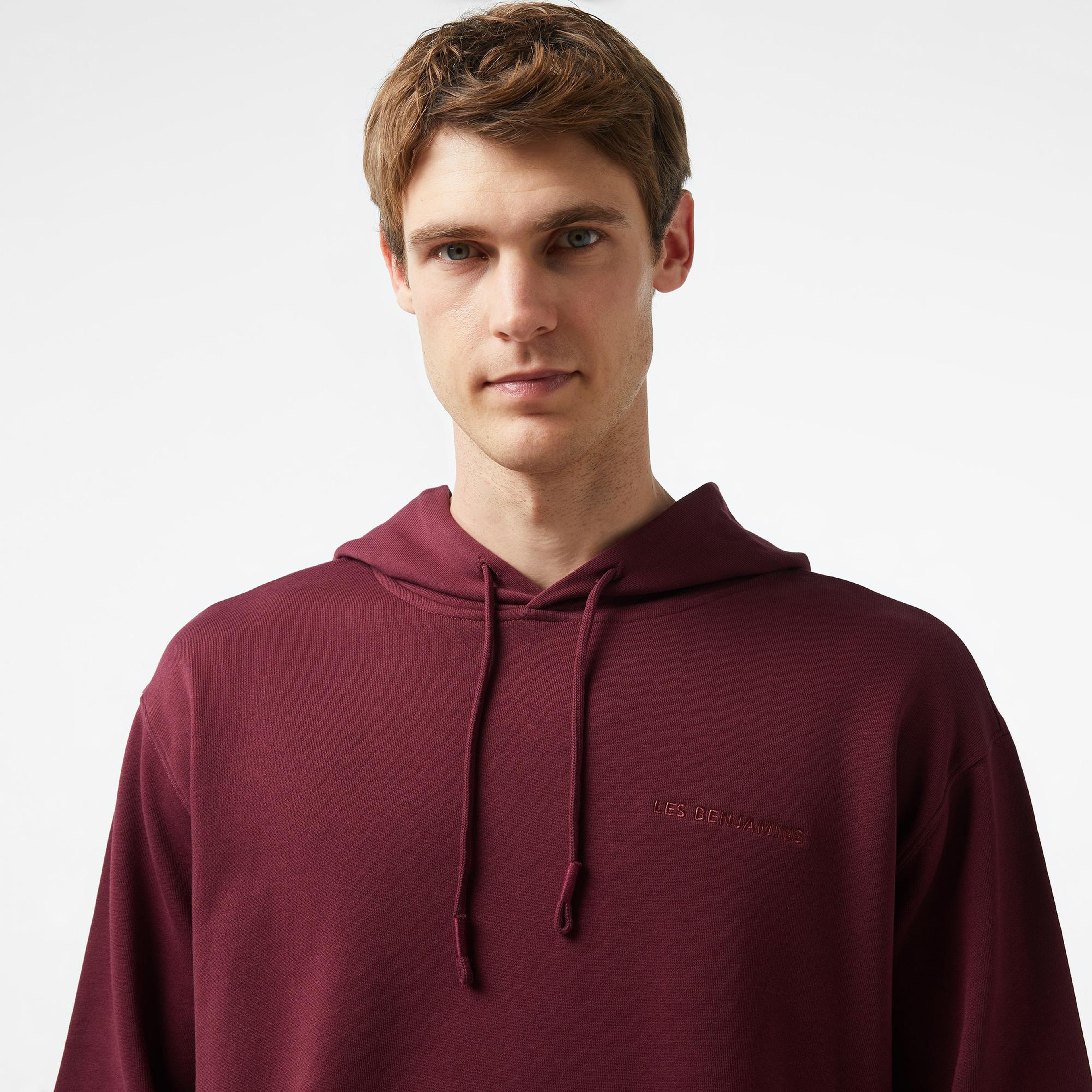 Les Benjamins Essential Erkek Bordo Hoodie