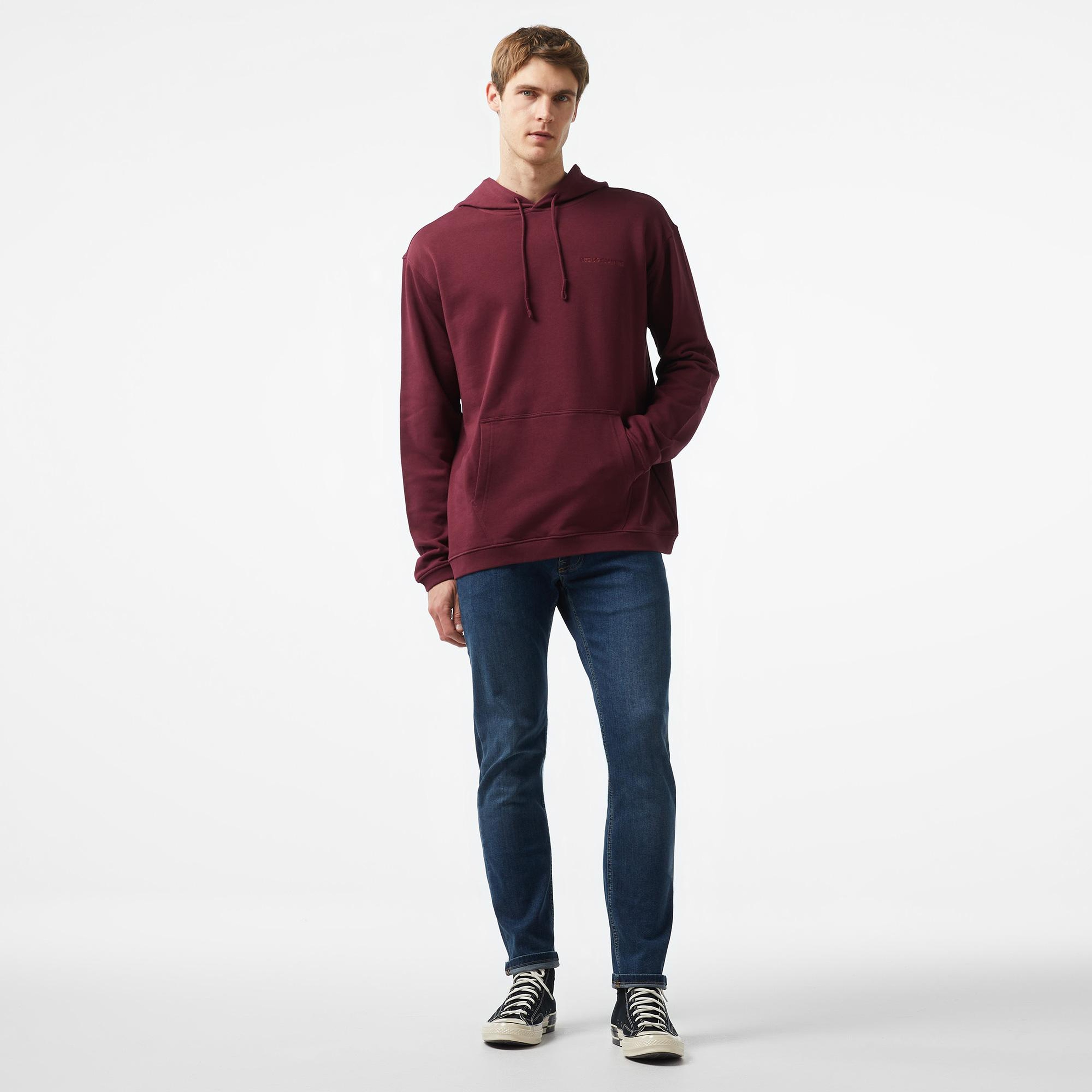 Les Benjamins Essential Erkek Bordo Hoodie