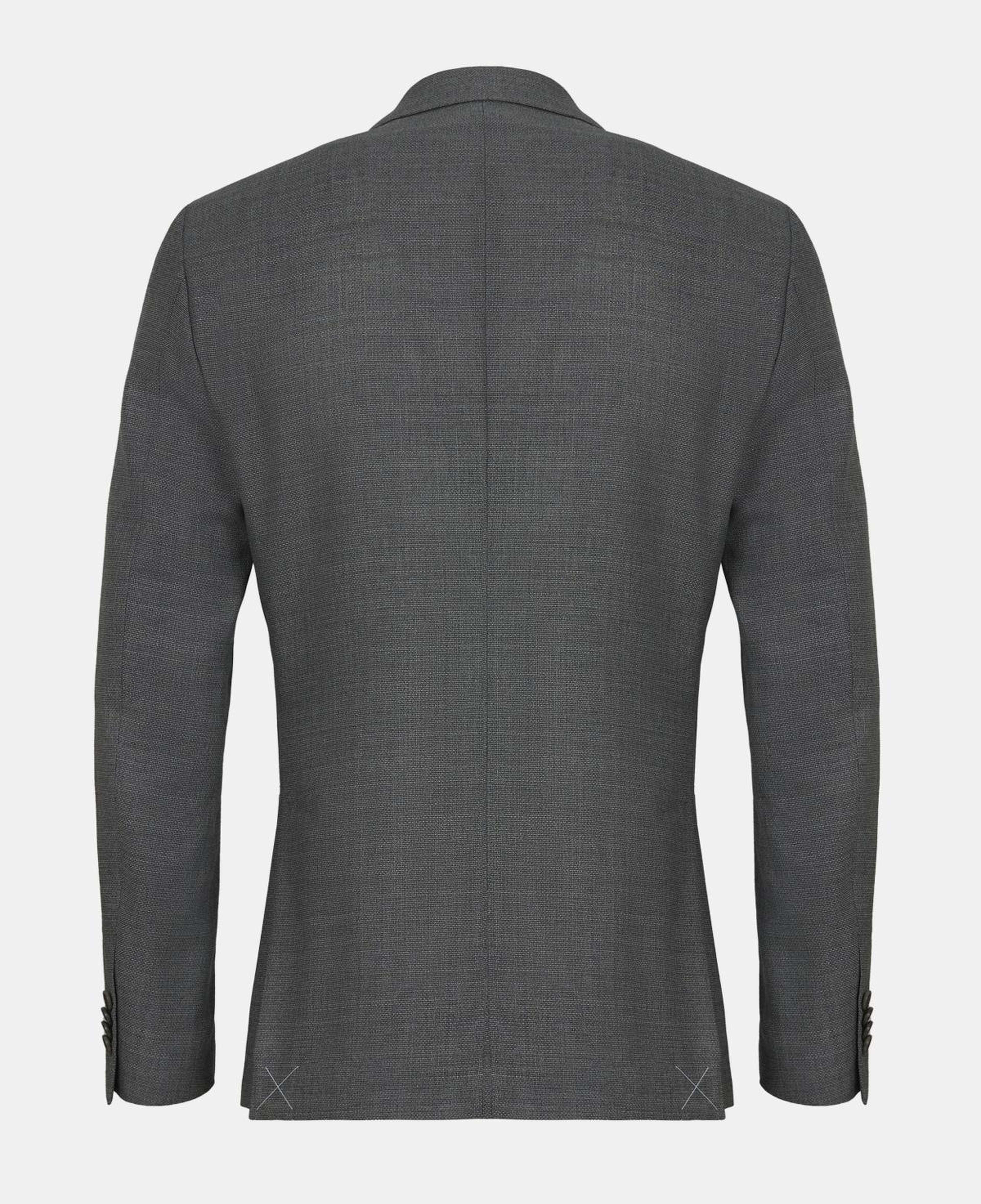 Erkek Gri Vitale Barberis Kumaşıyla Üretilmiş Yün Ceket