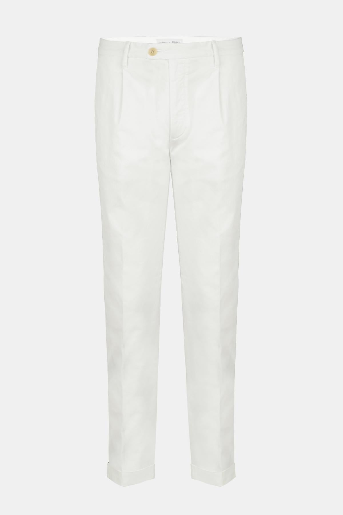 Erkek Beyaz Chino Pantolon