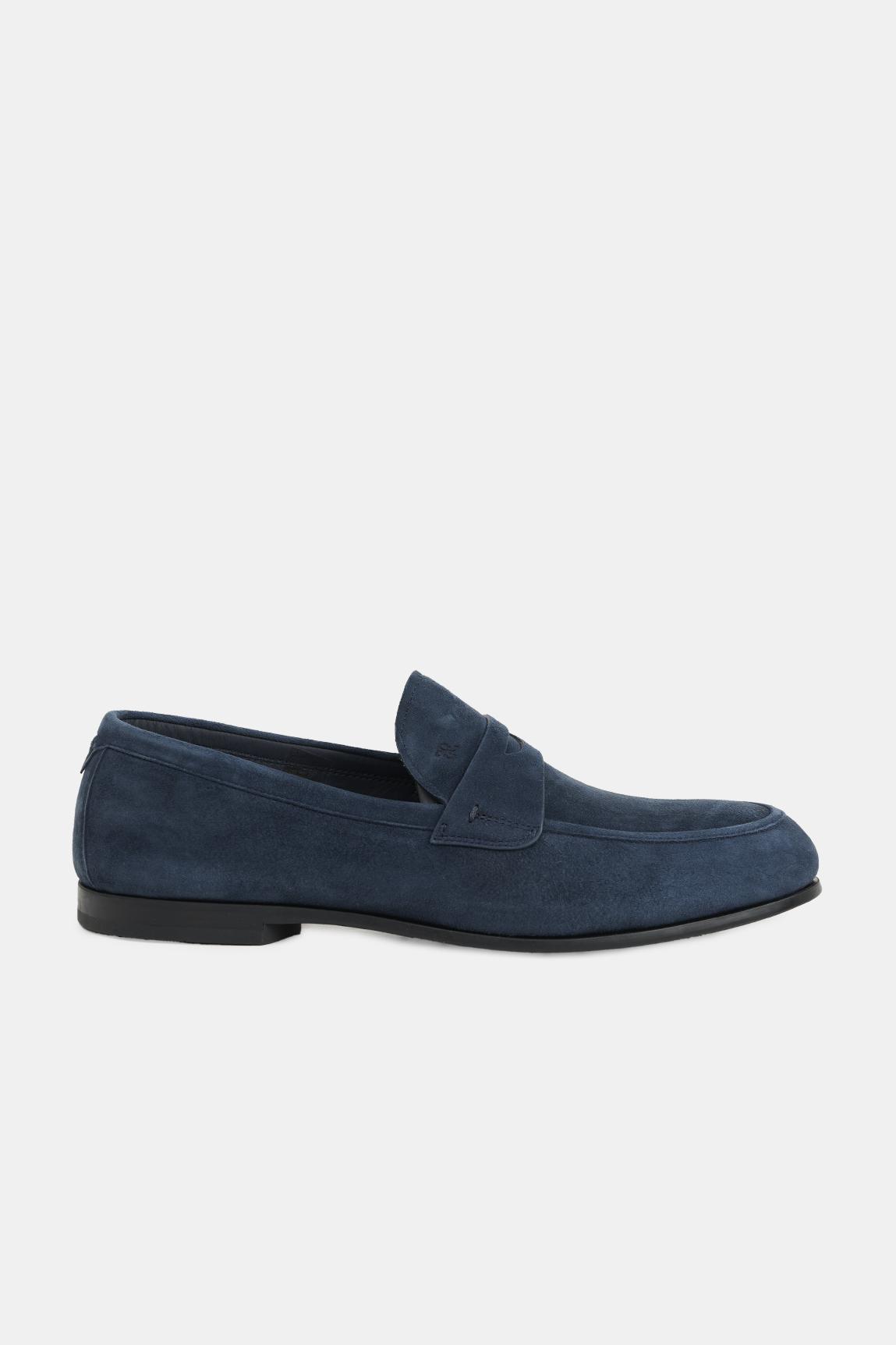 Erkek Lacivert Deri Loafer