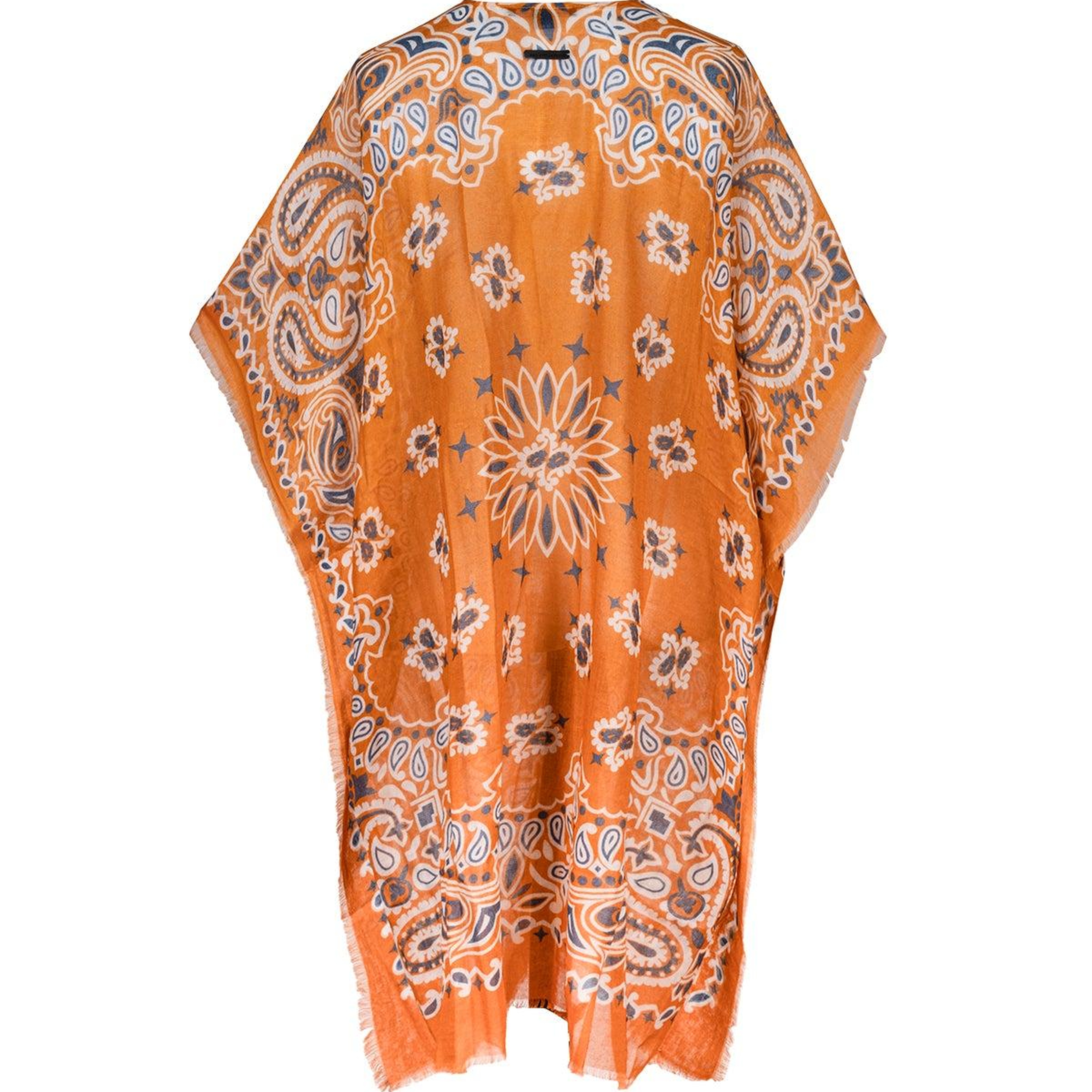 Bej Isla İpekli Baskılı Kimono